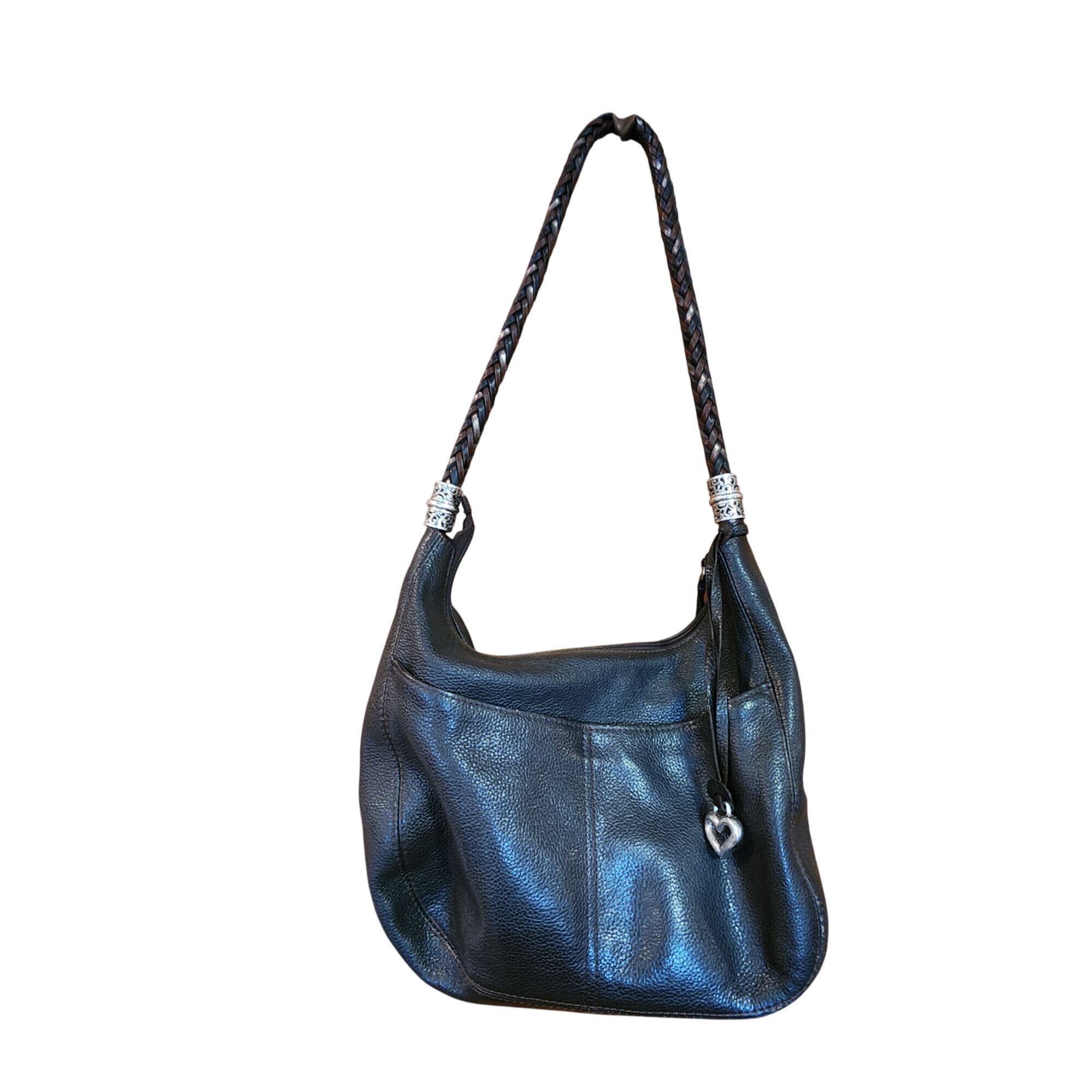 Brighton BRIGHTON Barbados Brown Pebbled Leather Hobo Shoulder Bag Wi Size ONE SIZE - 2 Thumbnail