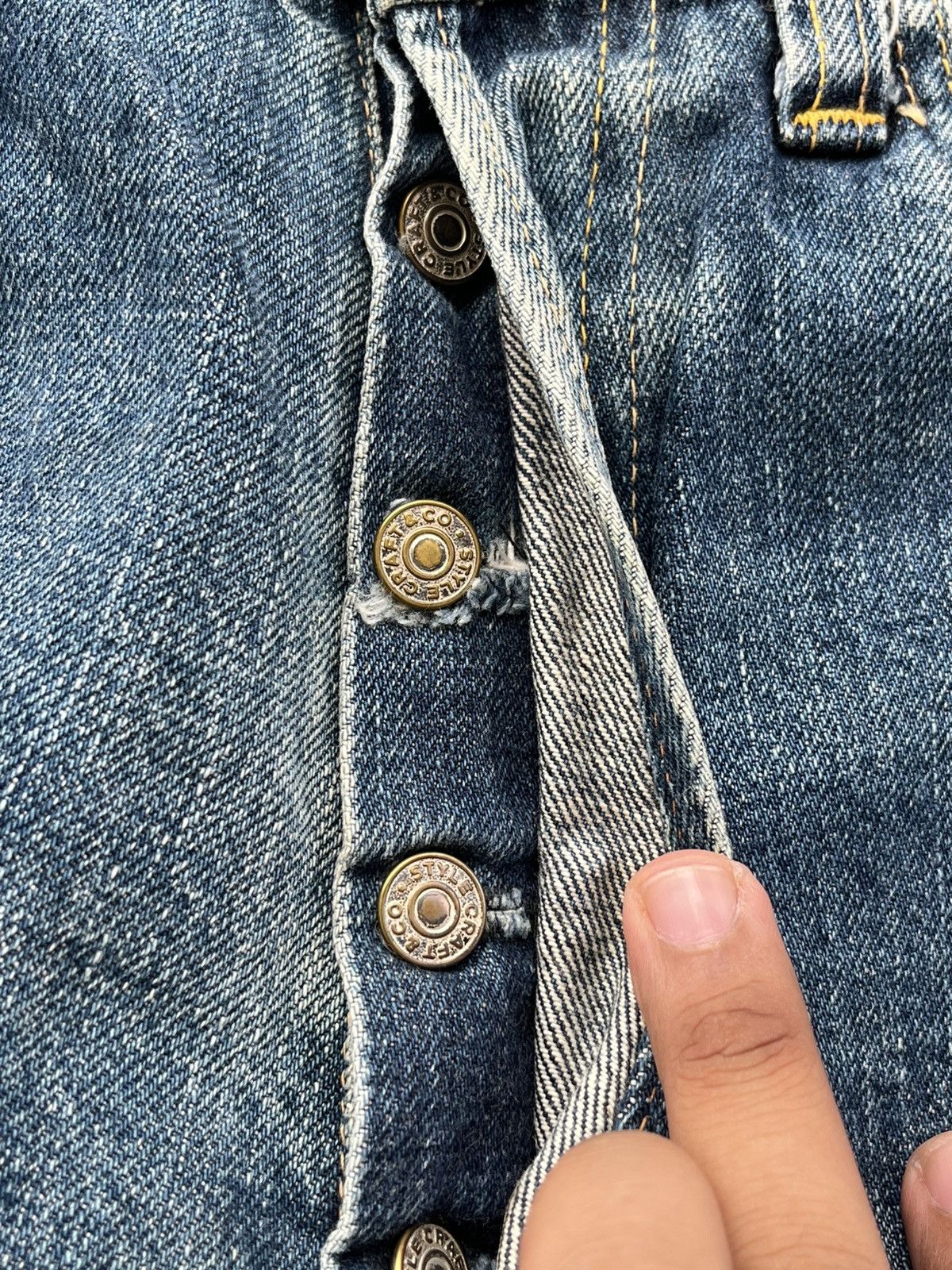 Evisu Vintage Evisu No 2 Embroidded Seagulls Selvedge Denim Size US 29 - 8 Thumbnail