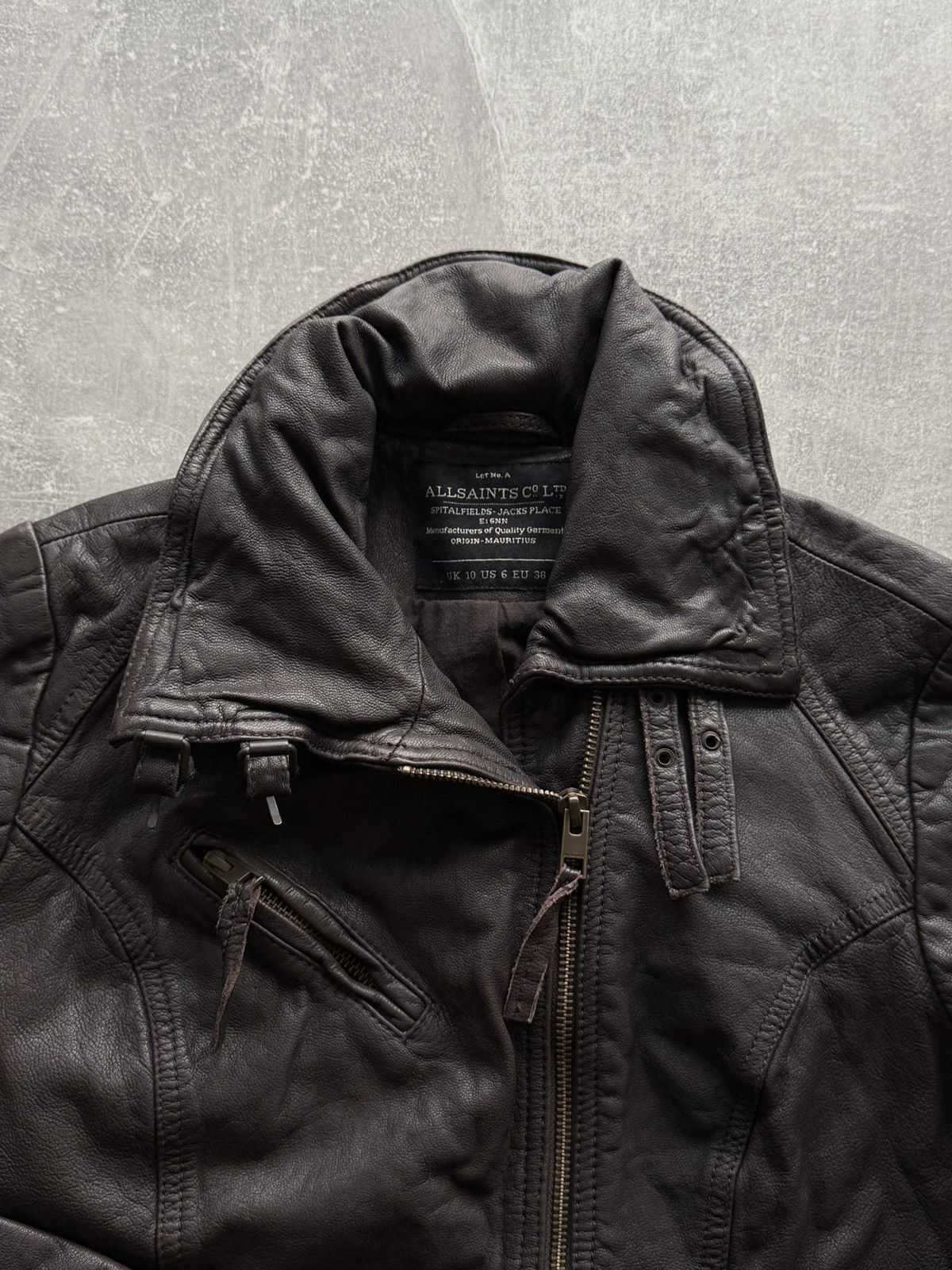 Allsaints Allsaints belvedere brown leather jacket UK 10 womens Size M / US 6-8 / IT 42-44 - 3 Thumbnail