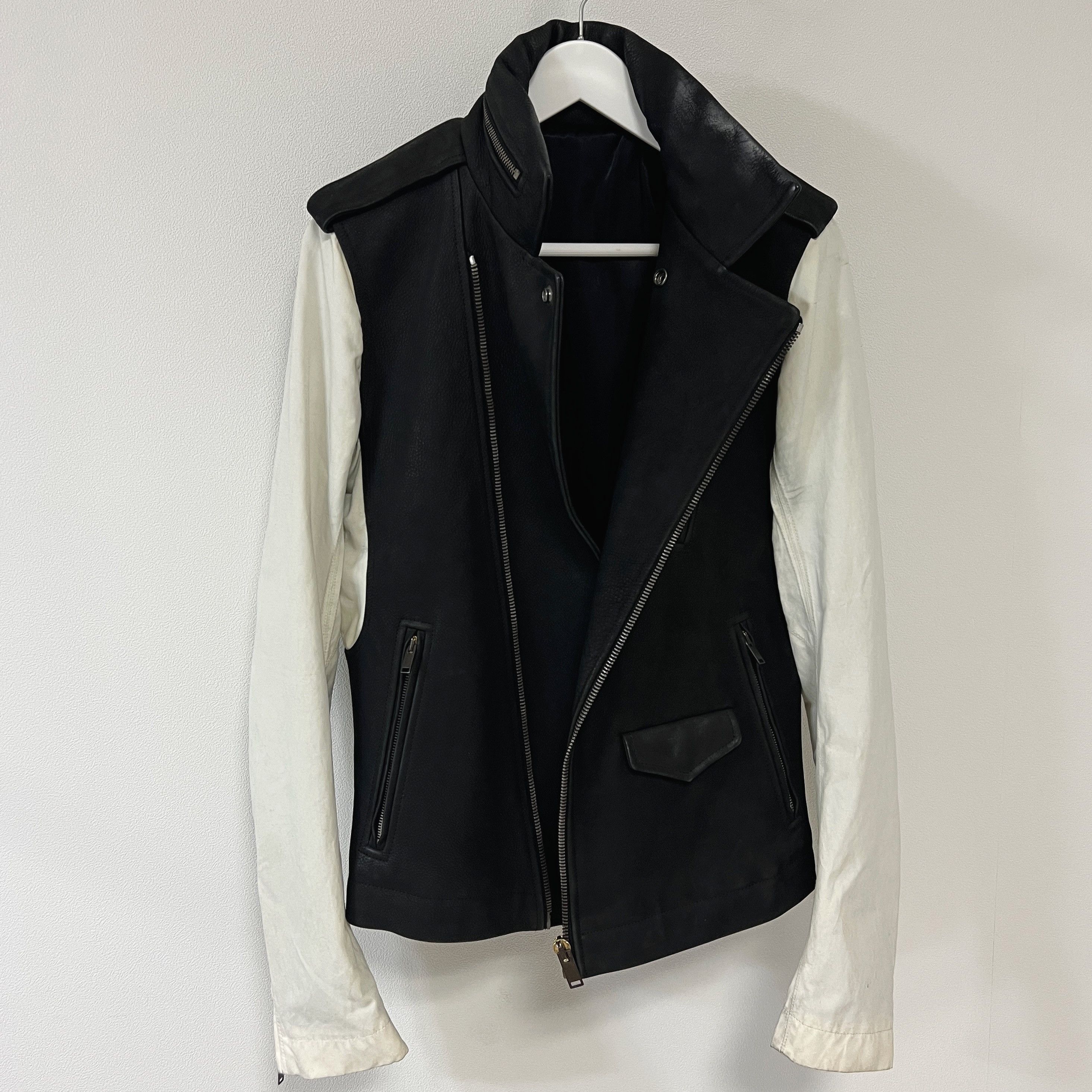 Rick Owens Rick Owens 13FW "PLINTH" Stooges Biker Secret Hood Jacket Size US S / EU 44-46 / 1 - 3 Thumbnail