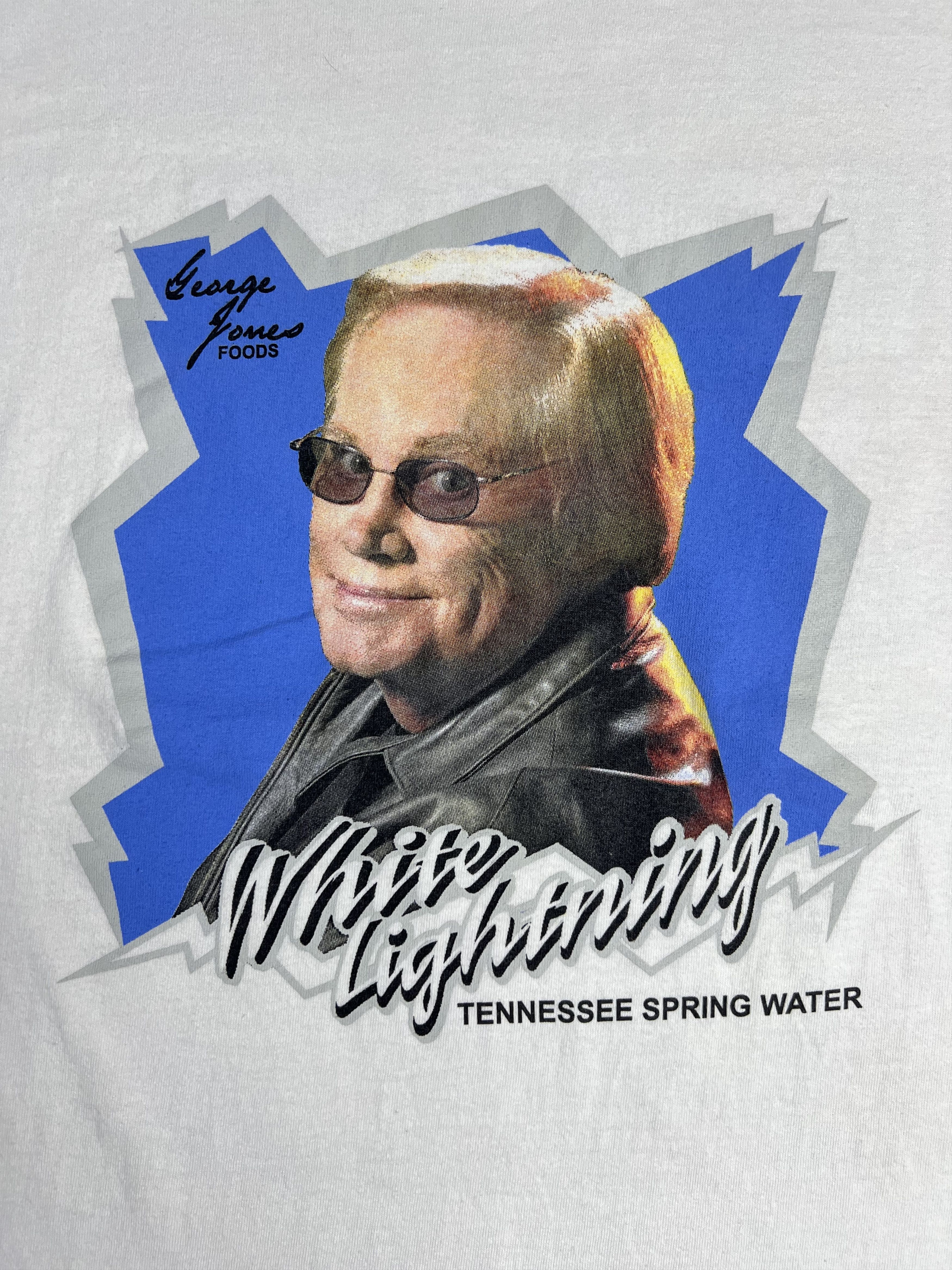 Band Tees Vintage George Jones White Lightning Tour Tee (XL) GTME071 Size US XL / EU 56 / 4 - 2 Thumbnail
