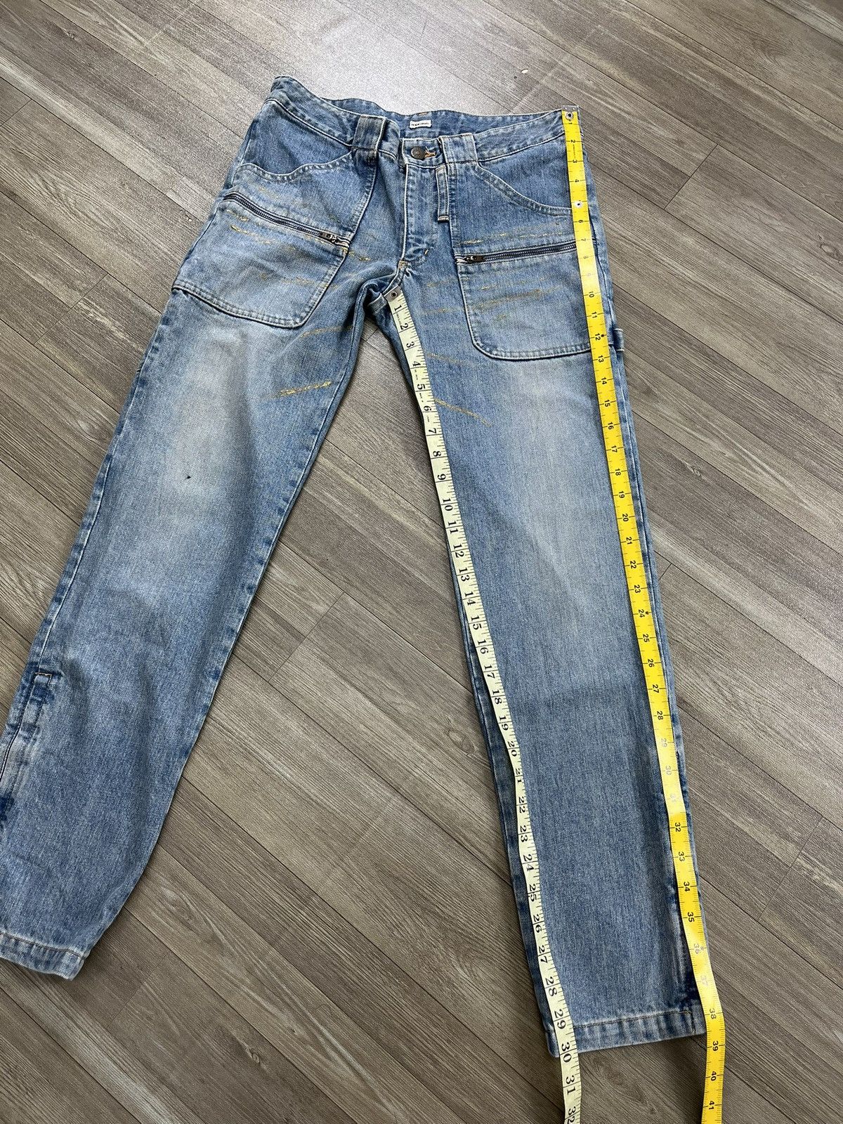 Issey Miyake 2000s Tsumori Chisato Issey Miyake Carpenter Faded Jeans Size US 29 - 18 Thumbnail