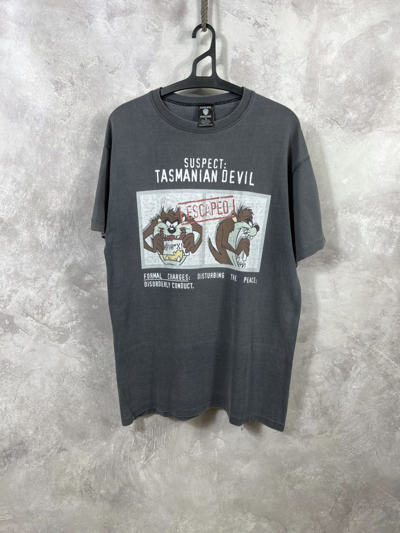Vintage Vintage 90s Taz Loney Tunes Single Stitch Tee Size US L / EU 52-54 / 3 - 1 Thumbnail