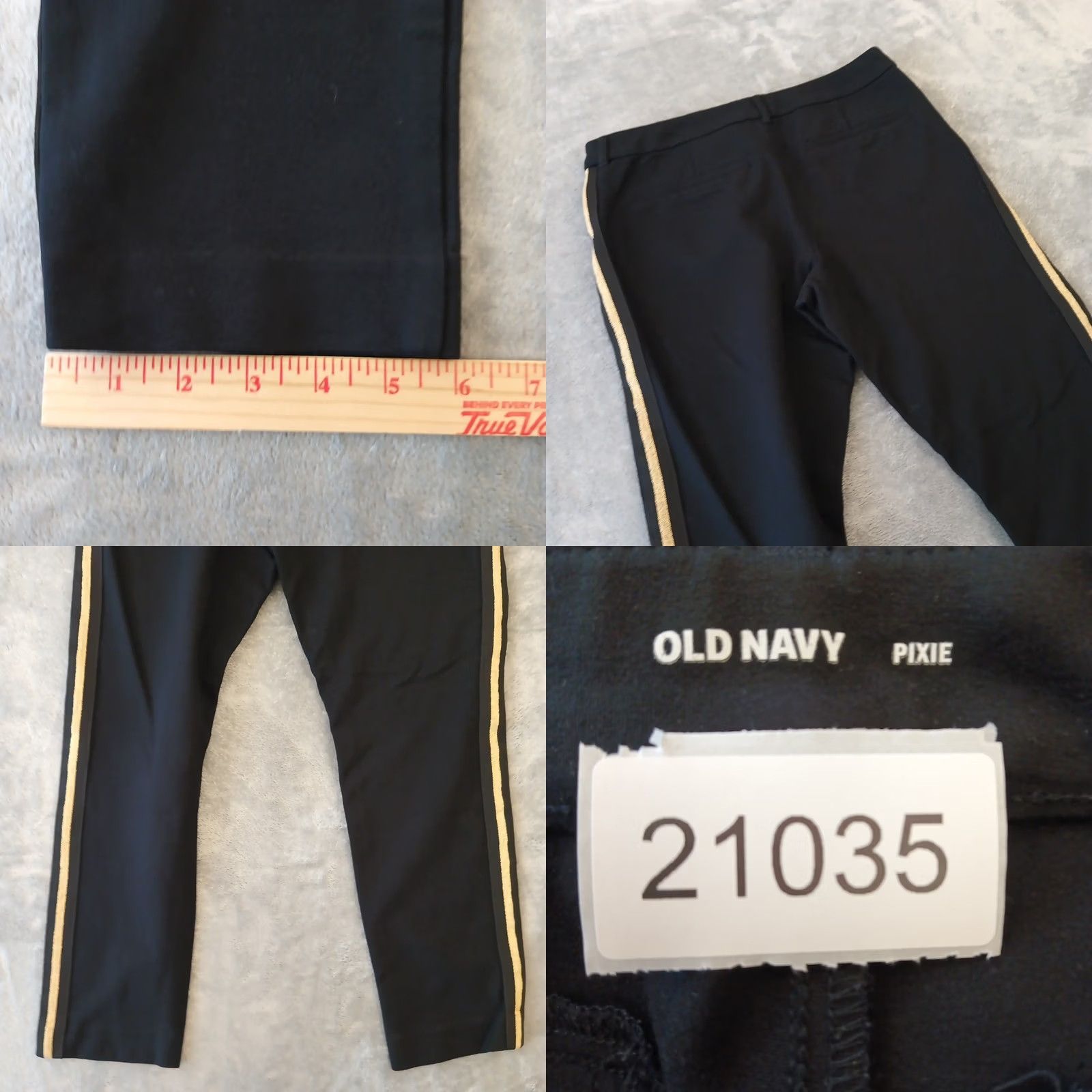Old Navy Old Navy Pixie Ankle Pants Womens Size 10 Black Tuxedo Striped Crop Pockets Stretch Regular Straight 25.5in Inseam Mens? Womens Size 32" / US 10 / IT 46 - 8 Thumbnail