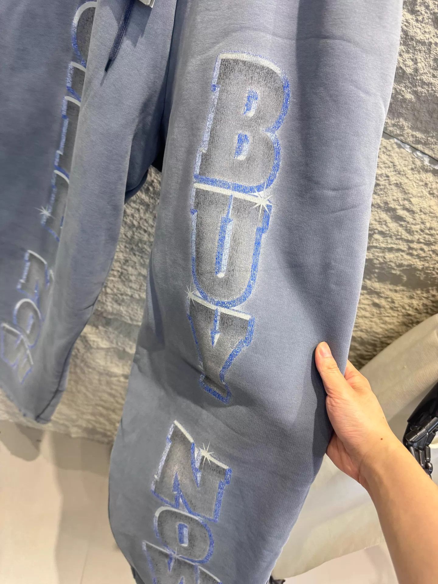 Balenciaga Balenciaga 23ss Letter Embroidered Blue Trousers UNI XXS Size US 26 / EU 42 - 4 Thumbnail