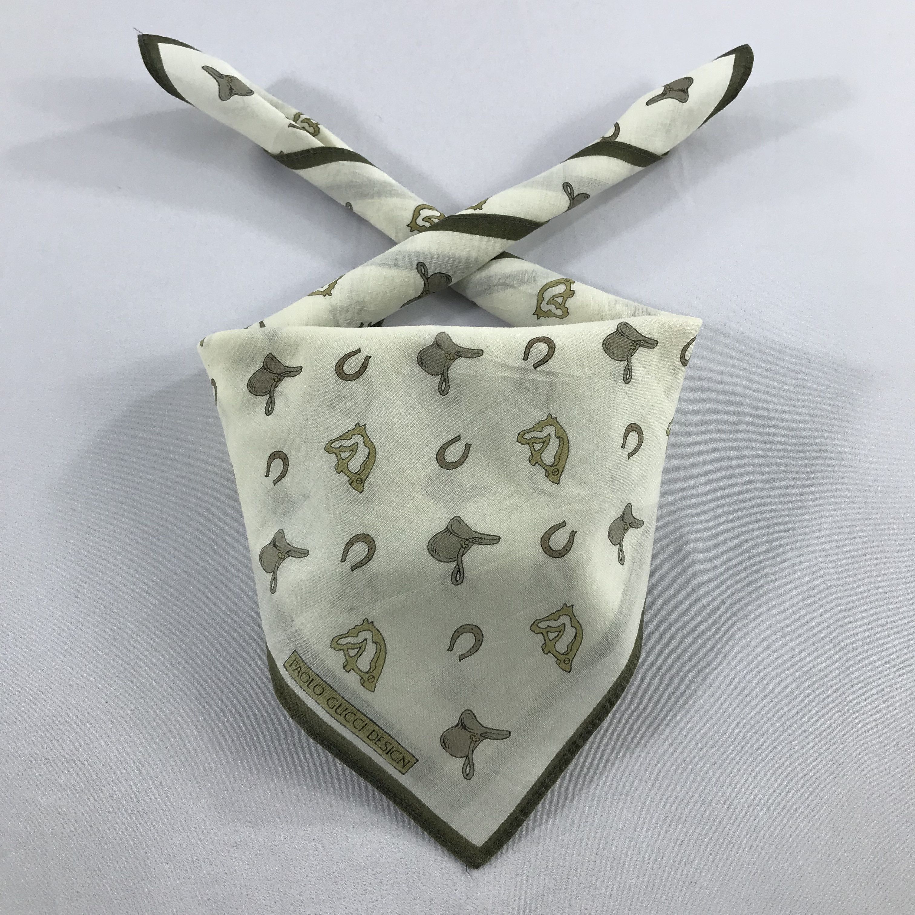 Paolo Gucci × Vintage Paolo Gucci Bandana / Handkerchief / Neckerchief - S2324 Size ONE SIZE - 3 Thumbnail