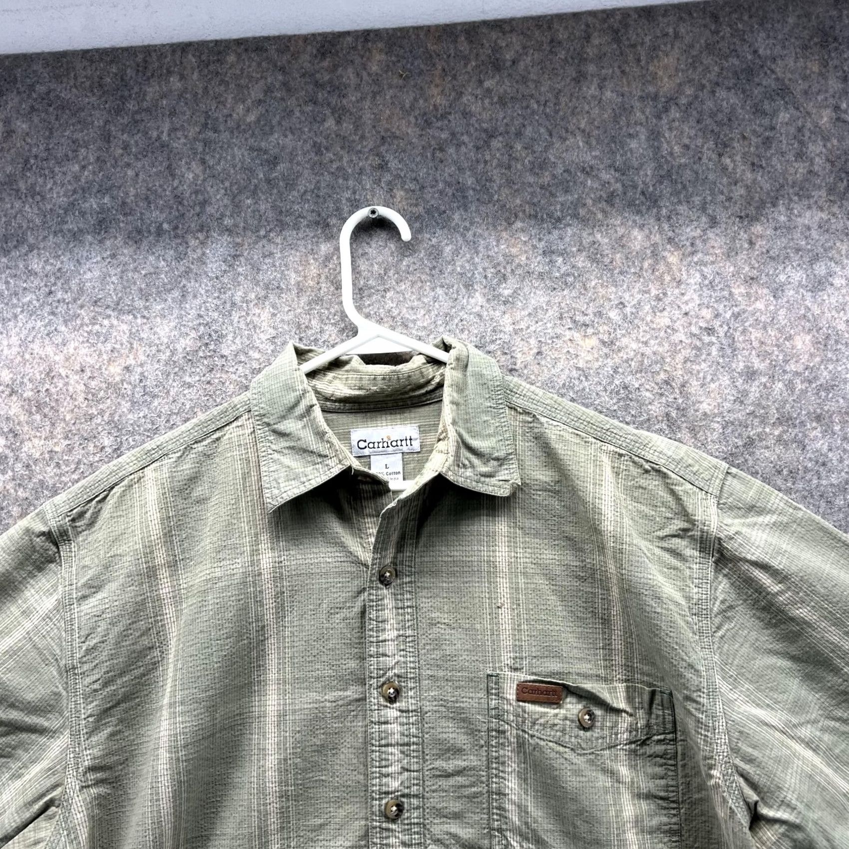 Carhartt VINTAGE Carhartt Shirt Men L Adult Green Casual Button Down Preppy Cotton Check Size US L / EU 52-54 / 3 - 2 Thumbnail