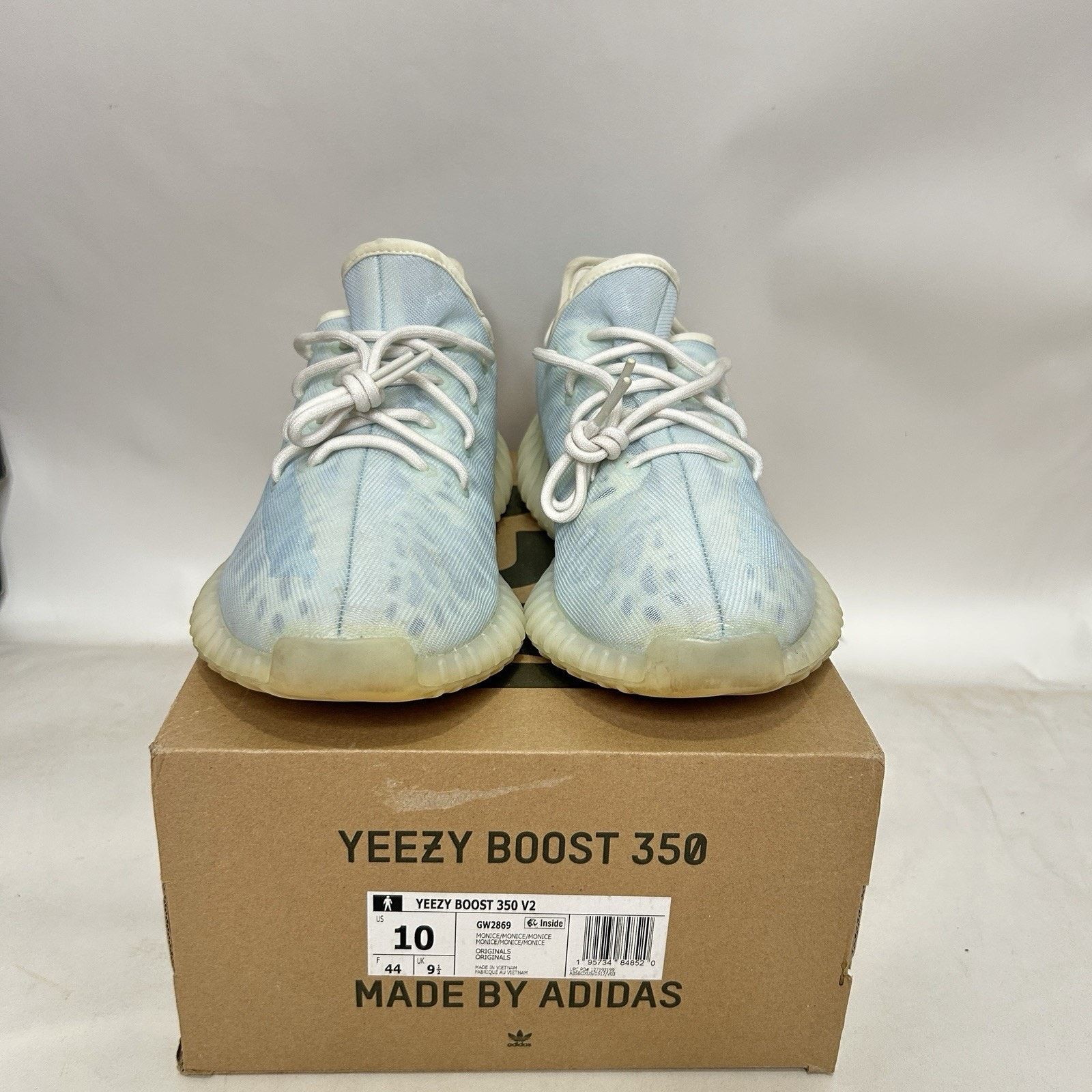 Adidas Adidas Yeezy Boost 350 V2 “Mono Ice” 2021 Size US 10 / EU 43 - 2 Thumbnail