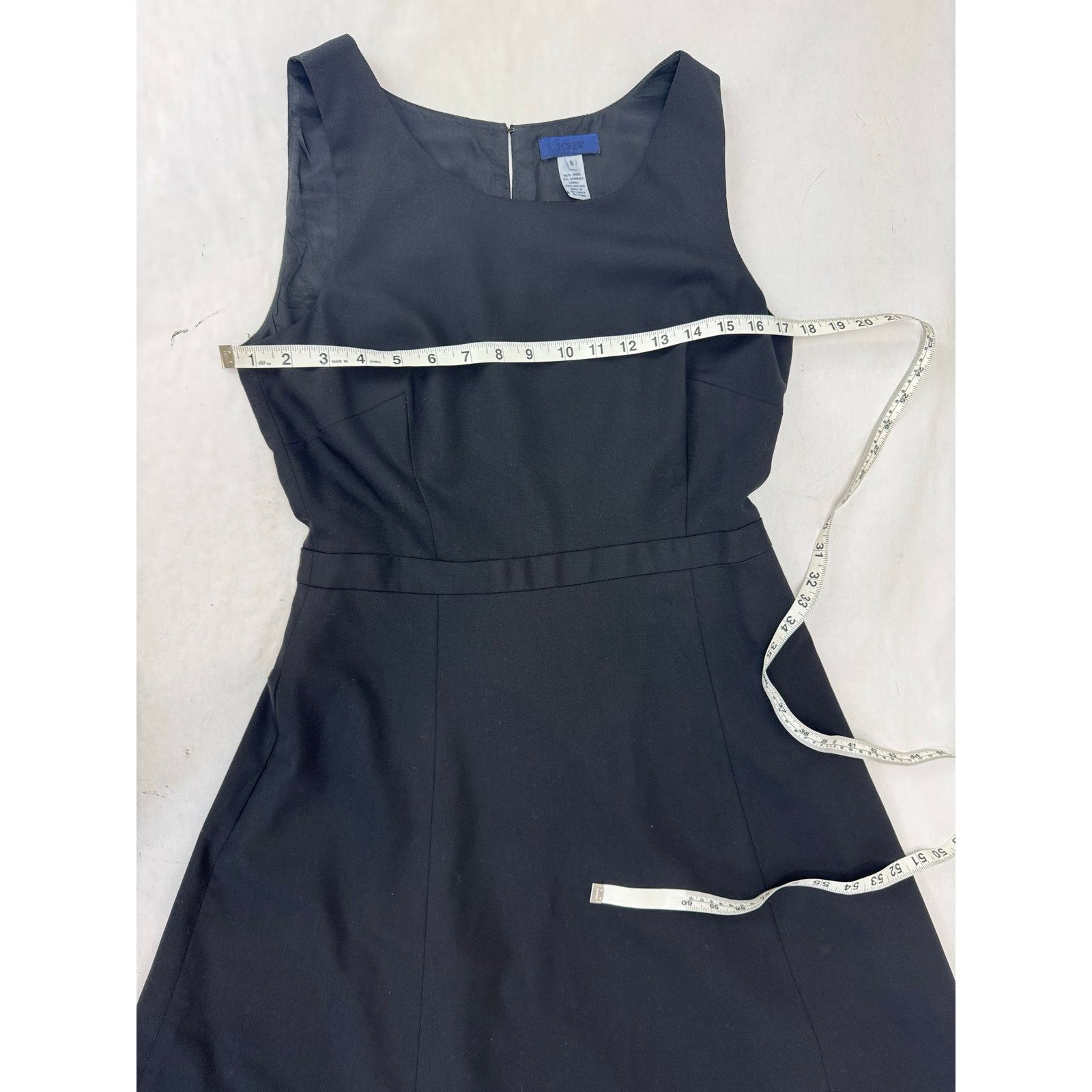 J.Crew Wool J.Crew Dress Professional Black A-Line Sleeveless - 6 Size M / US 6-8 / IT 42-44 - 4 Thumbnail