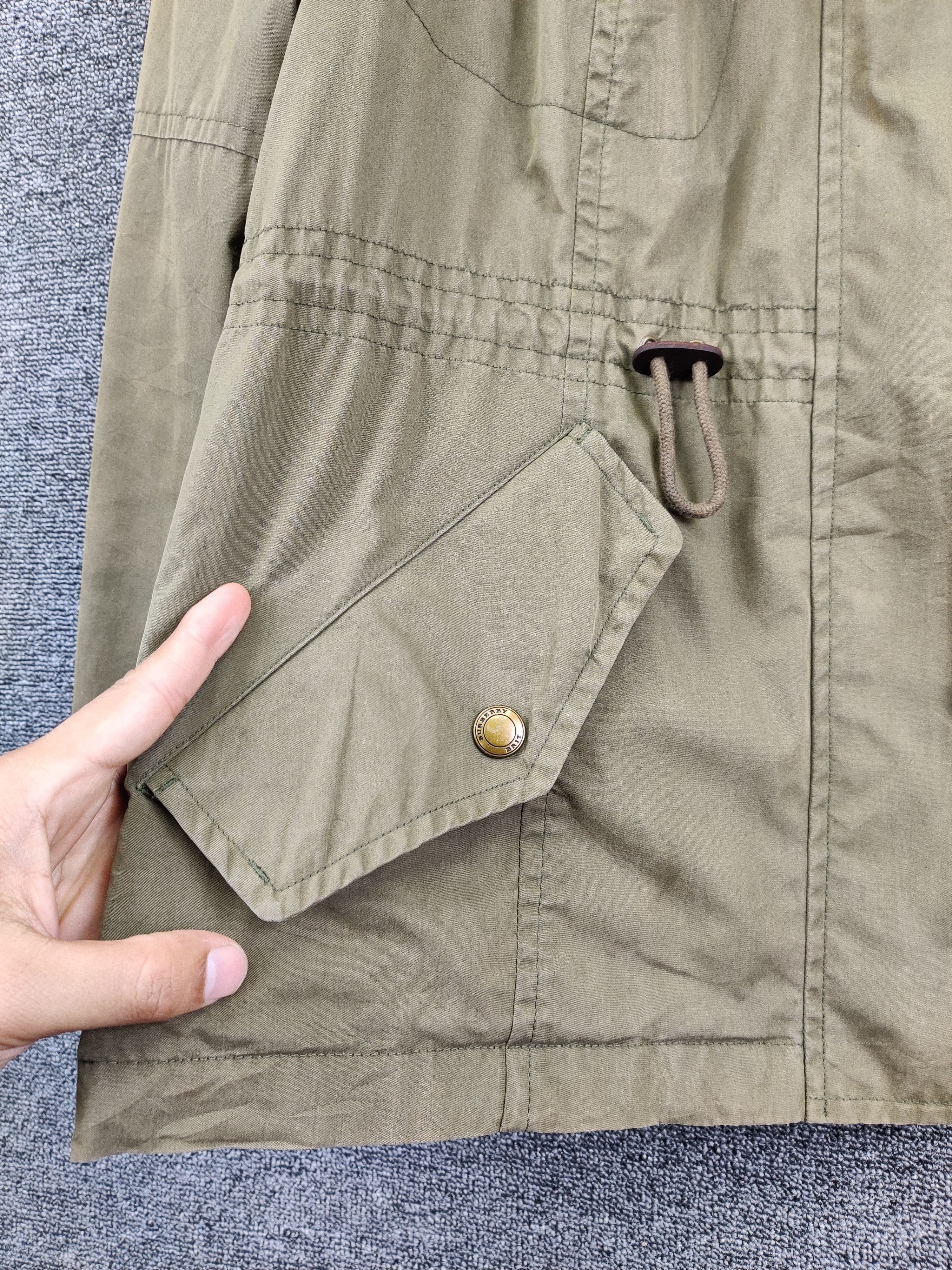 Burberry Rare 🔥 Vintage Burberry Brit Military Jacket Olive Green Size US M / EU 48-50 / 2 - 14 Thumbnail