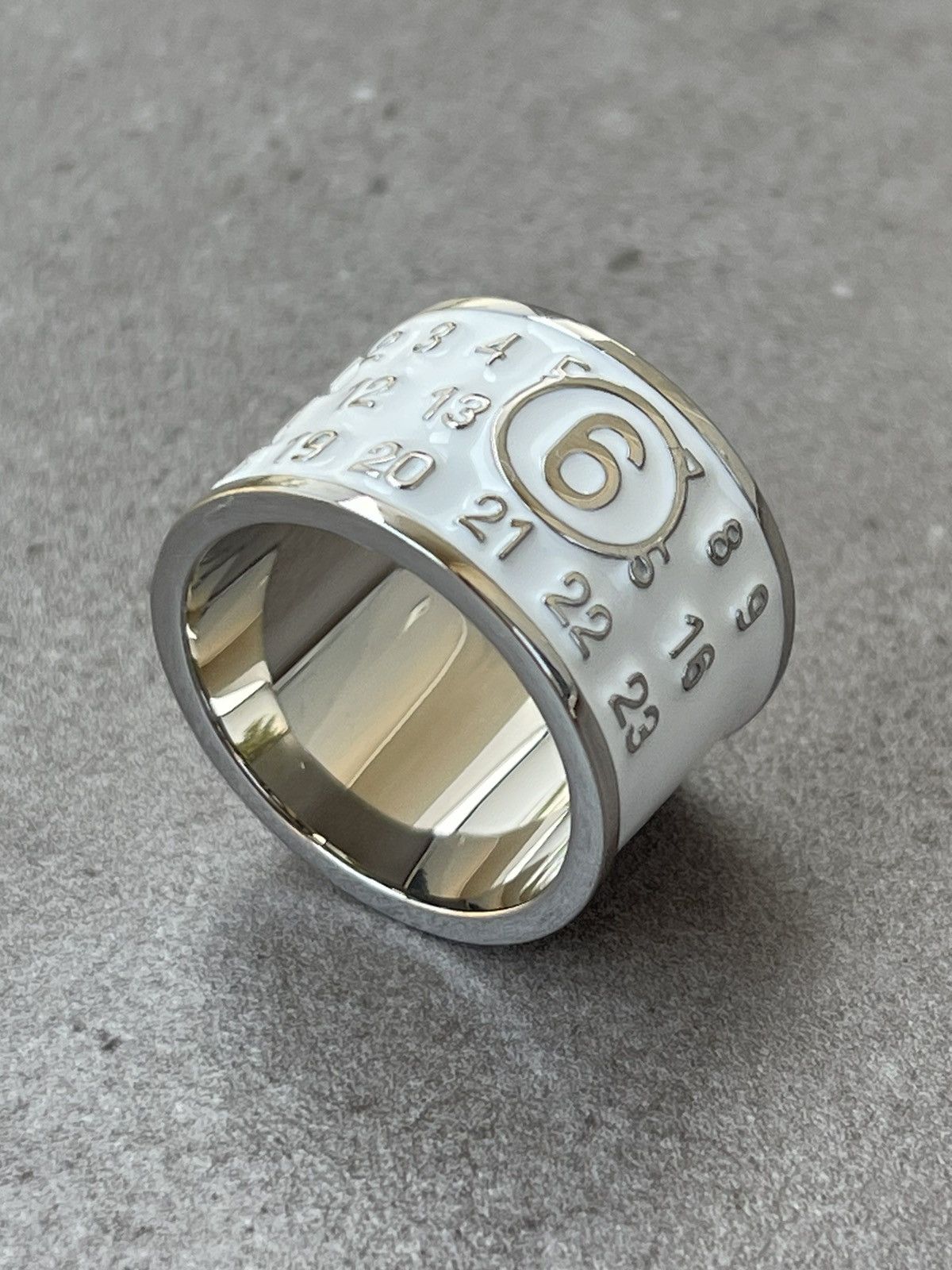 !DS! SS24 Maison Margiela Numbers Silver White Ring
