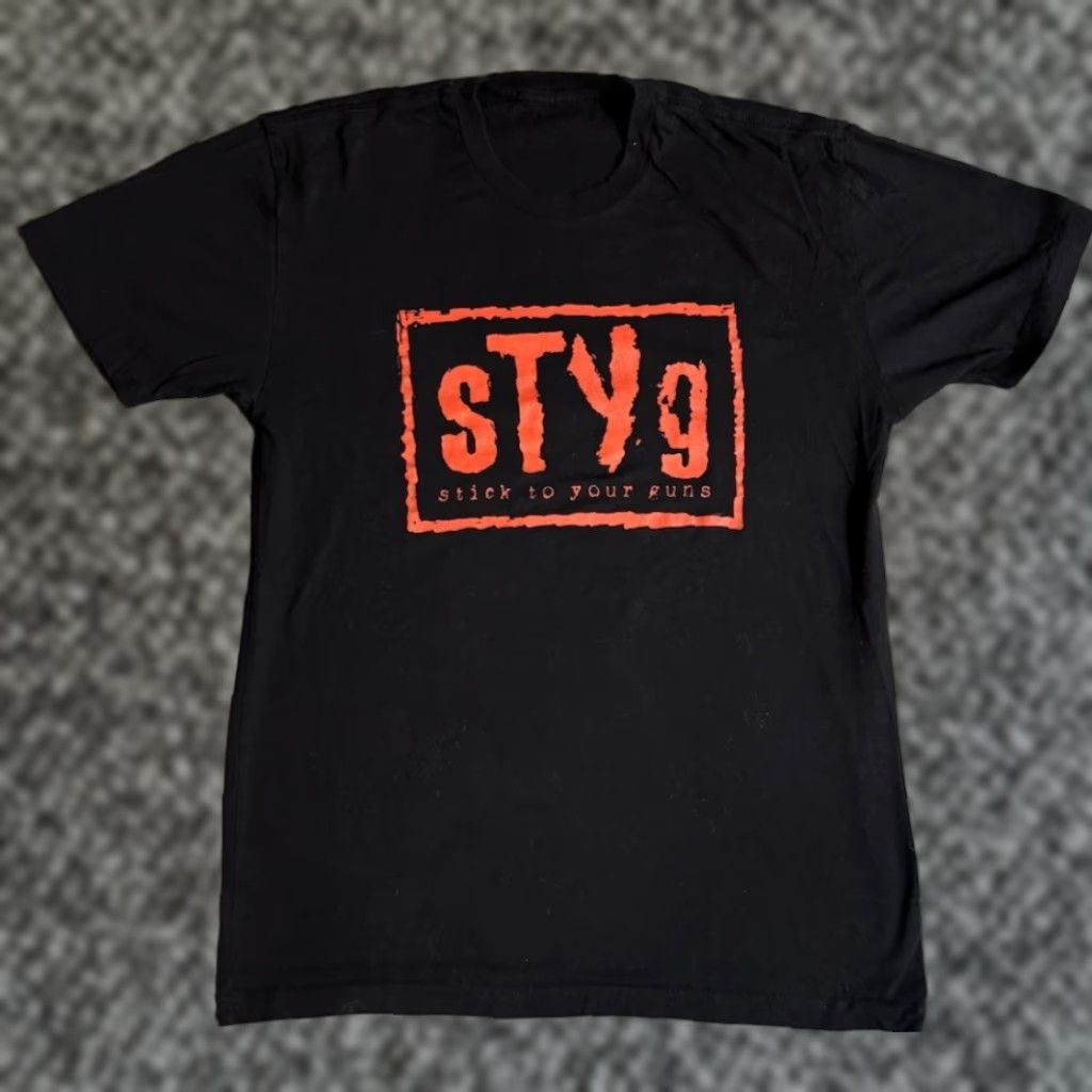 Vintage VINTAGE Stick To Your Guns No Tolerance T Shirt Size M Black Cotton Crew Neck Short Sleeve Band Metal Punk Size US M / EU 48-50 / 2 - 1 Thumbnail
