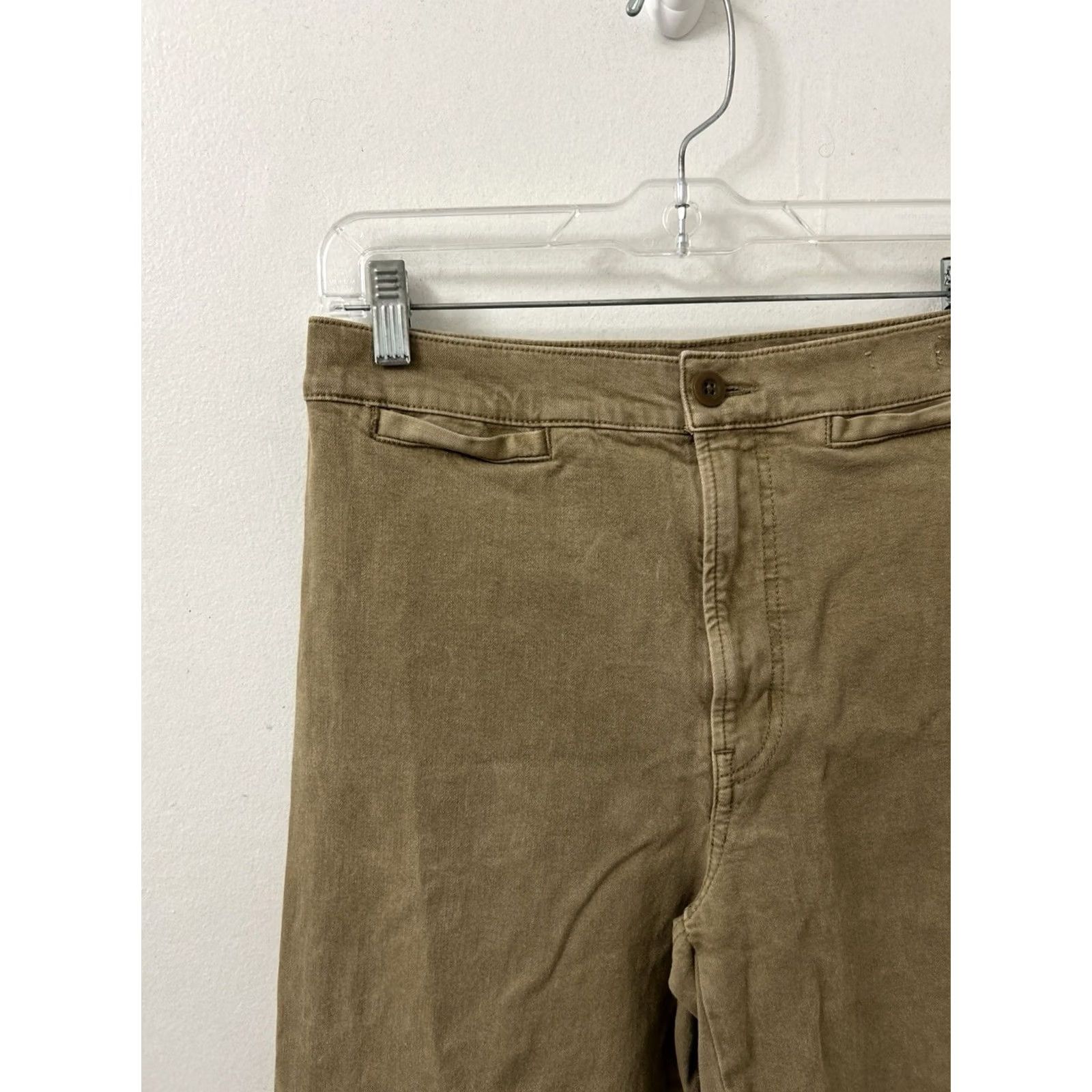 Madewell Madewell Emmett Wide-Leg Crop Pants Womens 28 x 29 Tan Brown High Rise NP907 Narrow notched Size 28" / US 6 / IT 42 - 4 Thumbnail