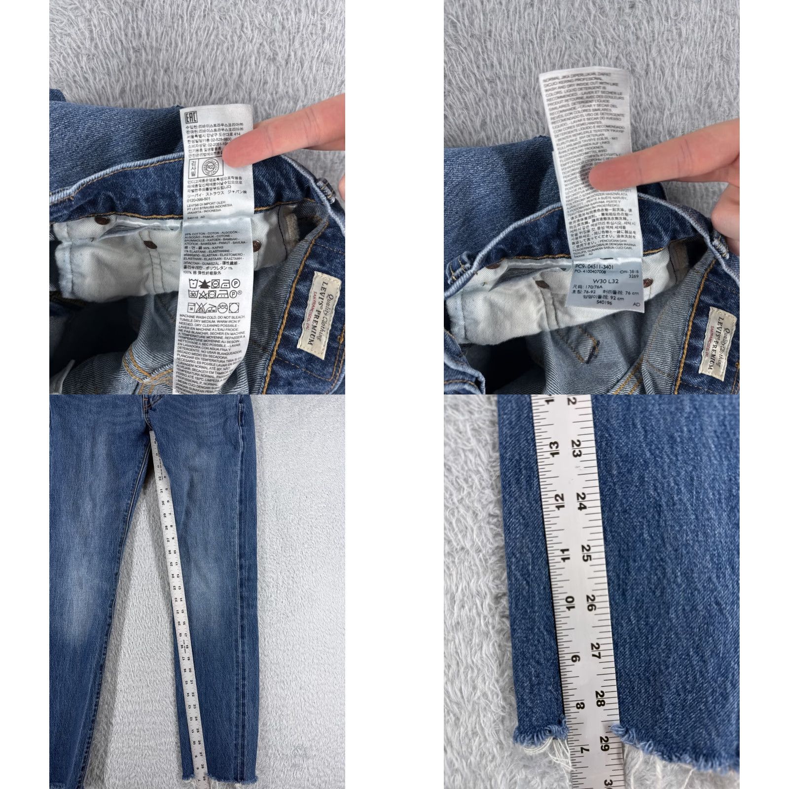 Levi's Levi's Jeans 511 Slim Straight Denim Blue 30x29 Adult Men Regular 29in 5-Pocket Cotton Blend Premium Vintage No N/A Size US 30 / EU 46 - 8 Thumbnail