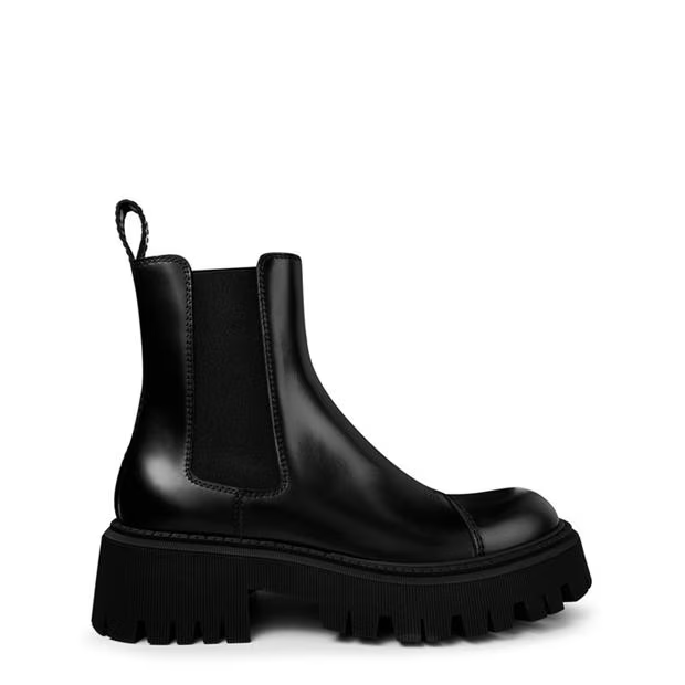 Balenciaga Leather Tractor Ankle Boots Size US 7 / EU 40 - 1 Thumbnail