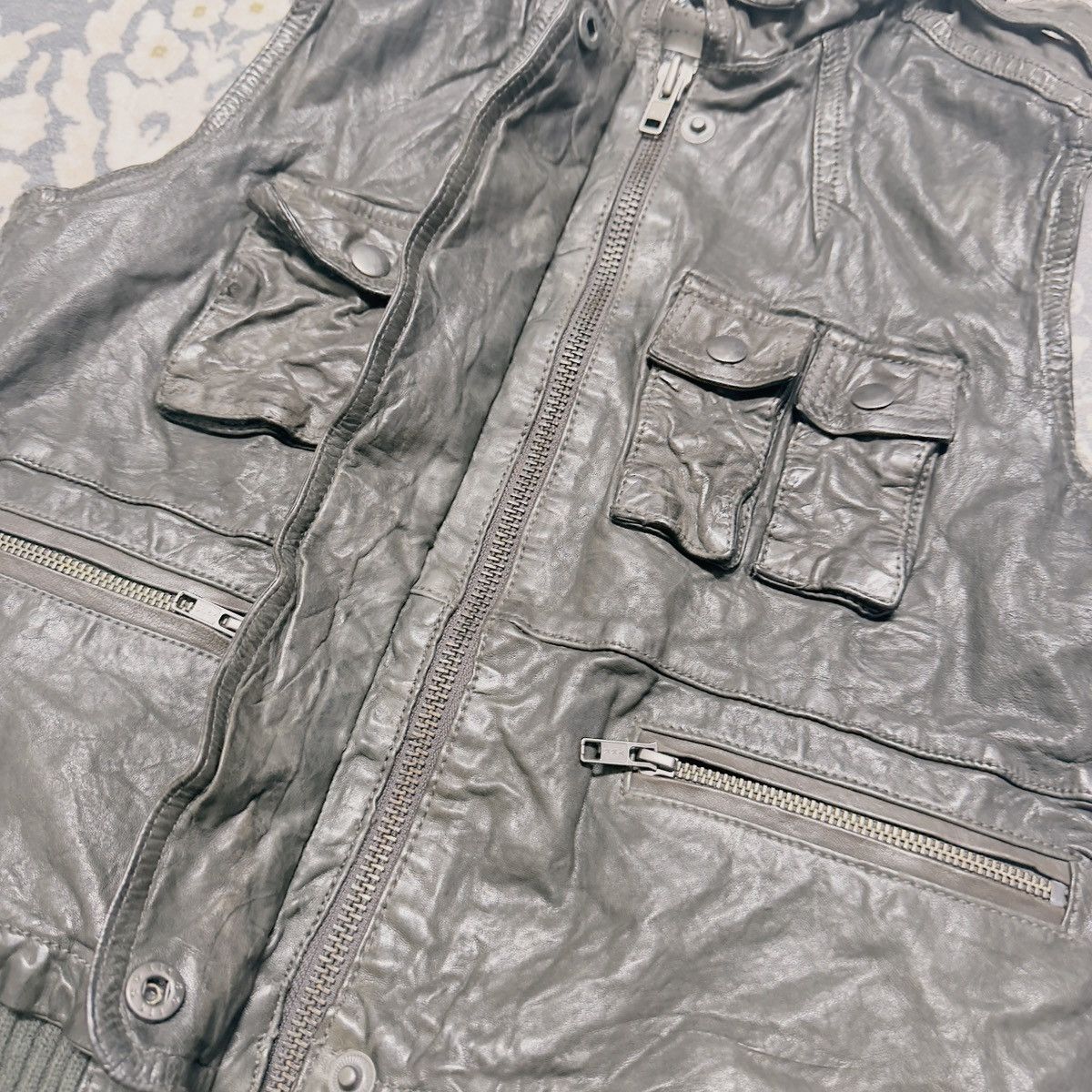 Elwood Elwood Biker Leather Vest Cargo Size M / US 6-8 / IT 42-44 - 13 Thumbnail