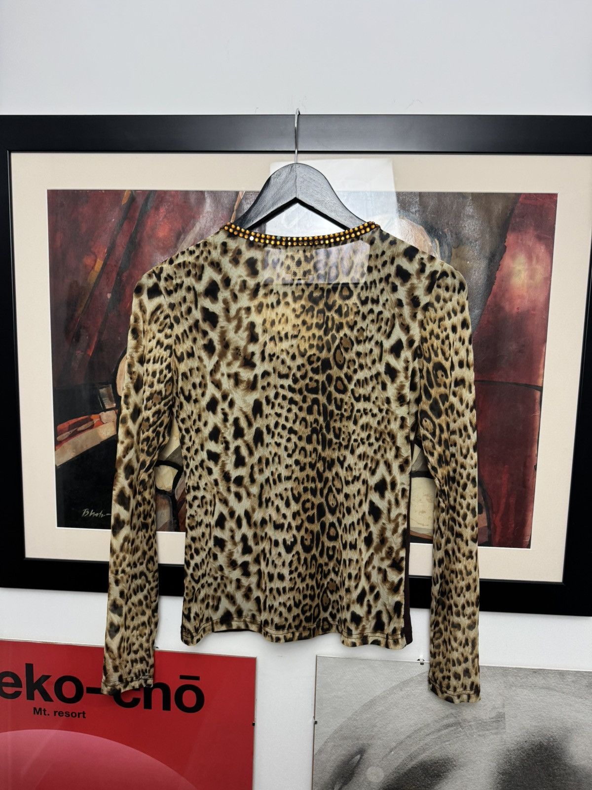 Dolce & Gabbana Vintage Y2k Rare DOLCE GABBANA Mesh Top Leopard Tribal Ls Size M / US 6-8 / IT 42-44 - 2 Thumbnail