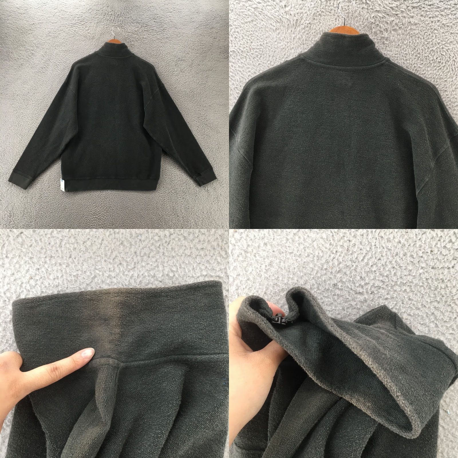Vintage Arizona Jean Co Long Sleeve Sweater Men Small Grey Cotton Mock Neck Pullover Smooth Knit Casual Sweatshirt Size US S / EU 44-46 / 1 - 8 Thumbnail