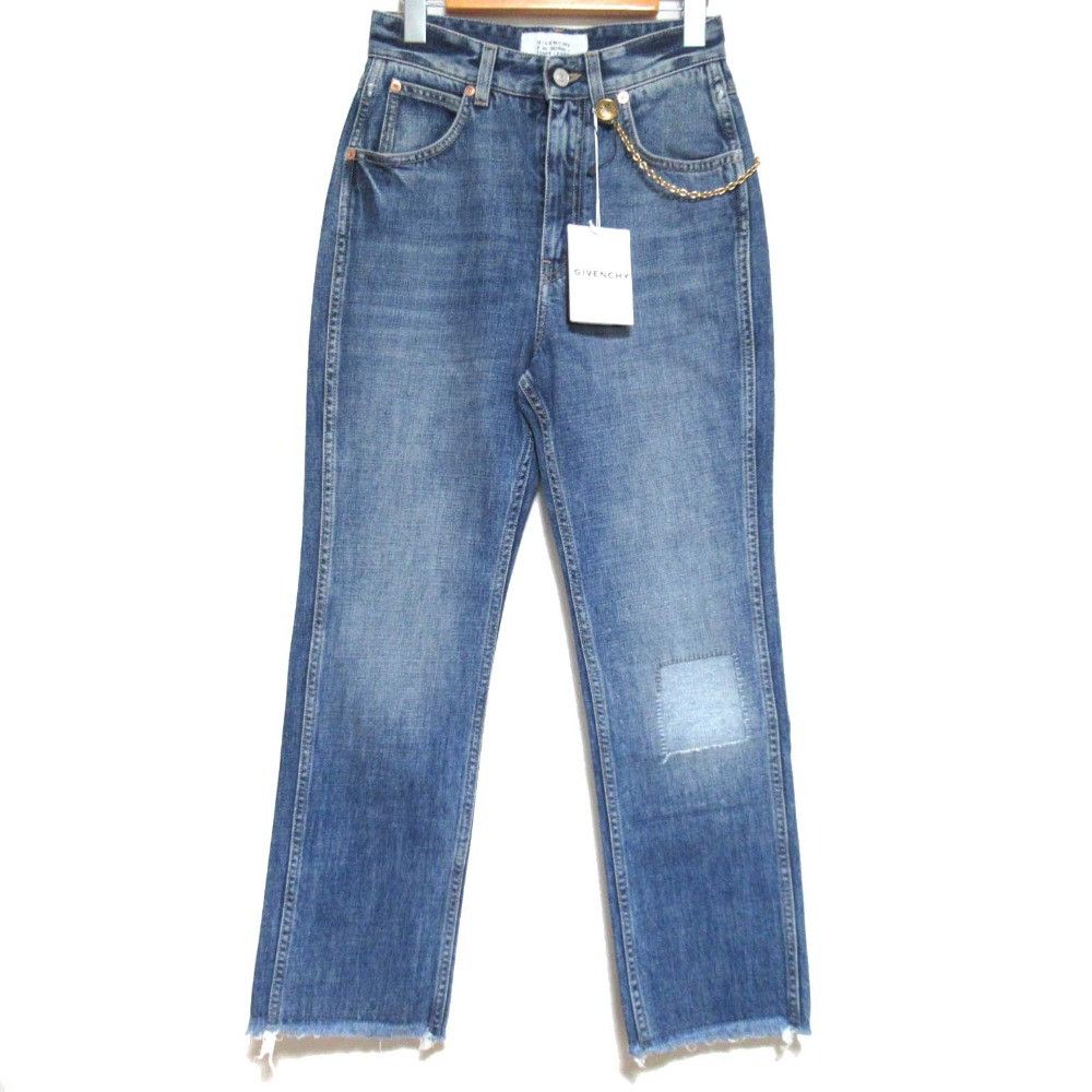 Givenchy Givenchy Givenchy Chain Detail Straight-leg Cropped Jeans Denim Pants Denim Jeans BW50NG50LD DUTY FREE for USA Size ONE SIZE - 1 Thumbnail