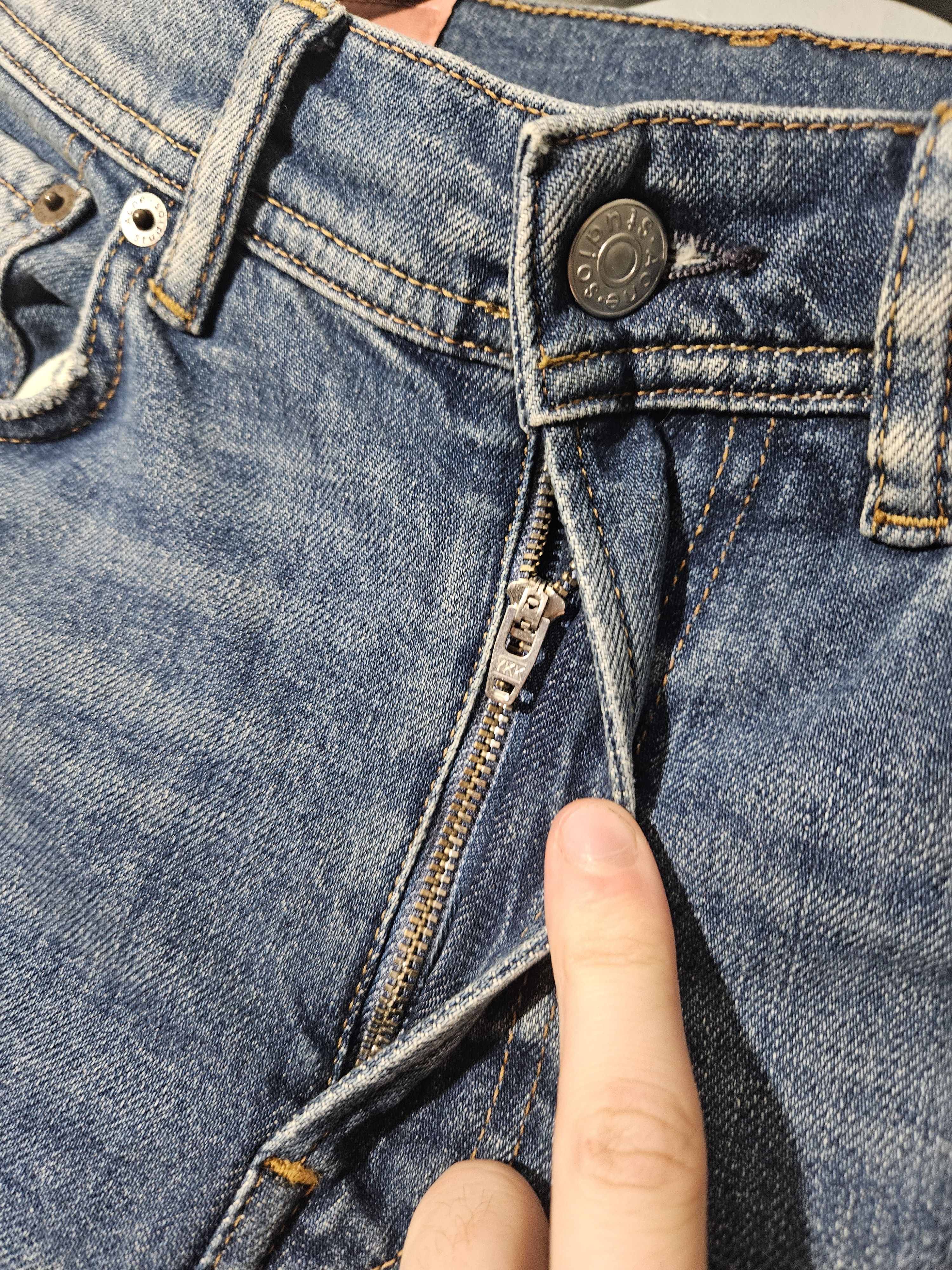 Acne Studios Blå Konst Melk Mid Blue AW18 Back Tab Denim Jeans Size US 27 - 7 Thumbnail