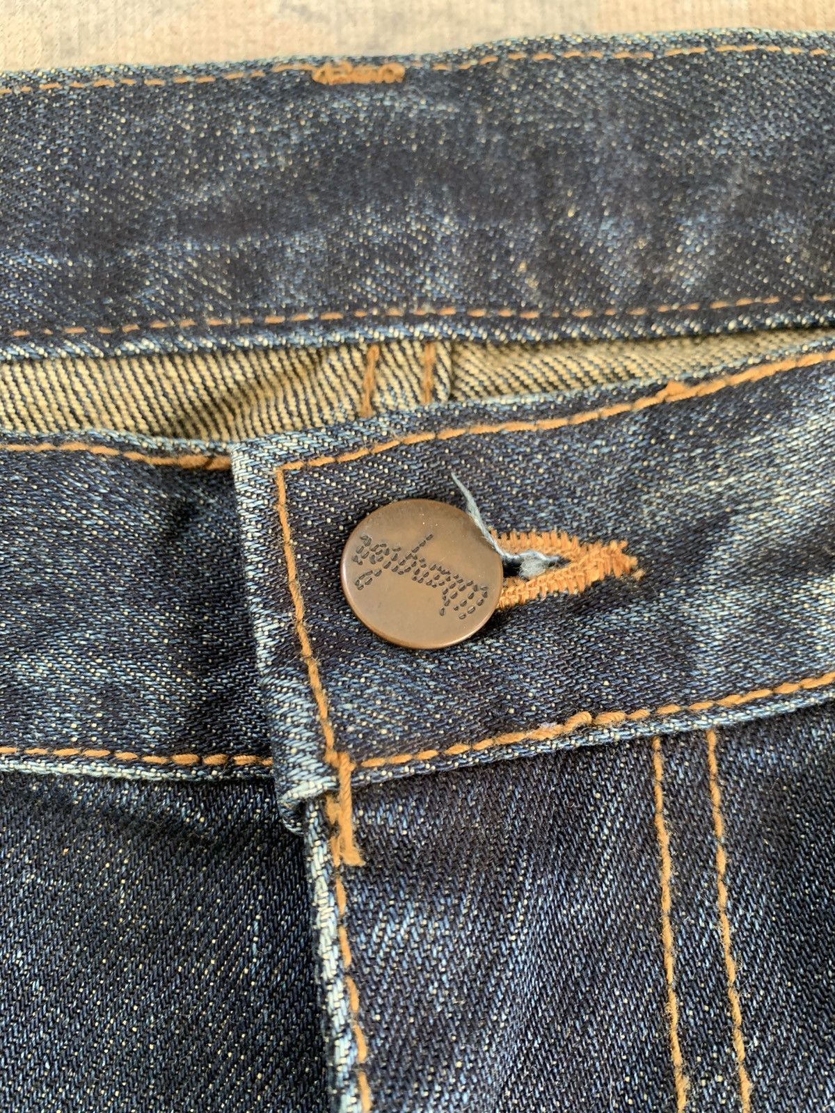 Wrangler Wrangler Blue Bell Distress Denim Pant Size US 33 - 7 Thumbnail