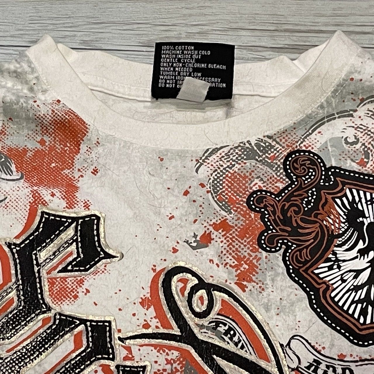 Affliction × Southpole × Tapout Rare Southpole Wings Cross Tee Y2K Affliction Style Size US S / EU 44-46 / 1 - 3 Thumbnail
