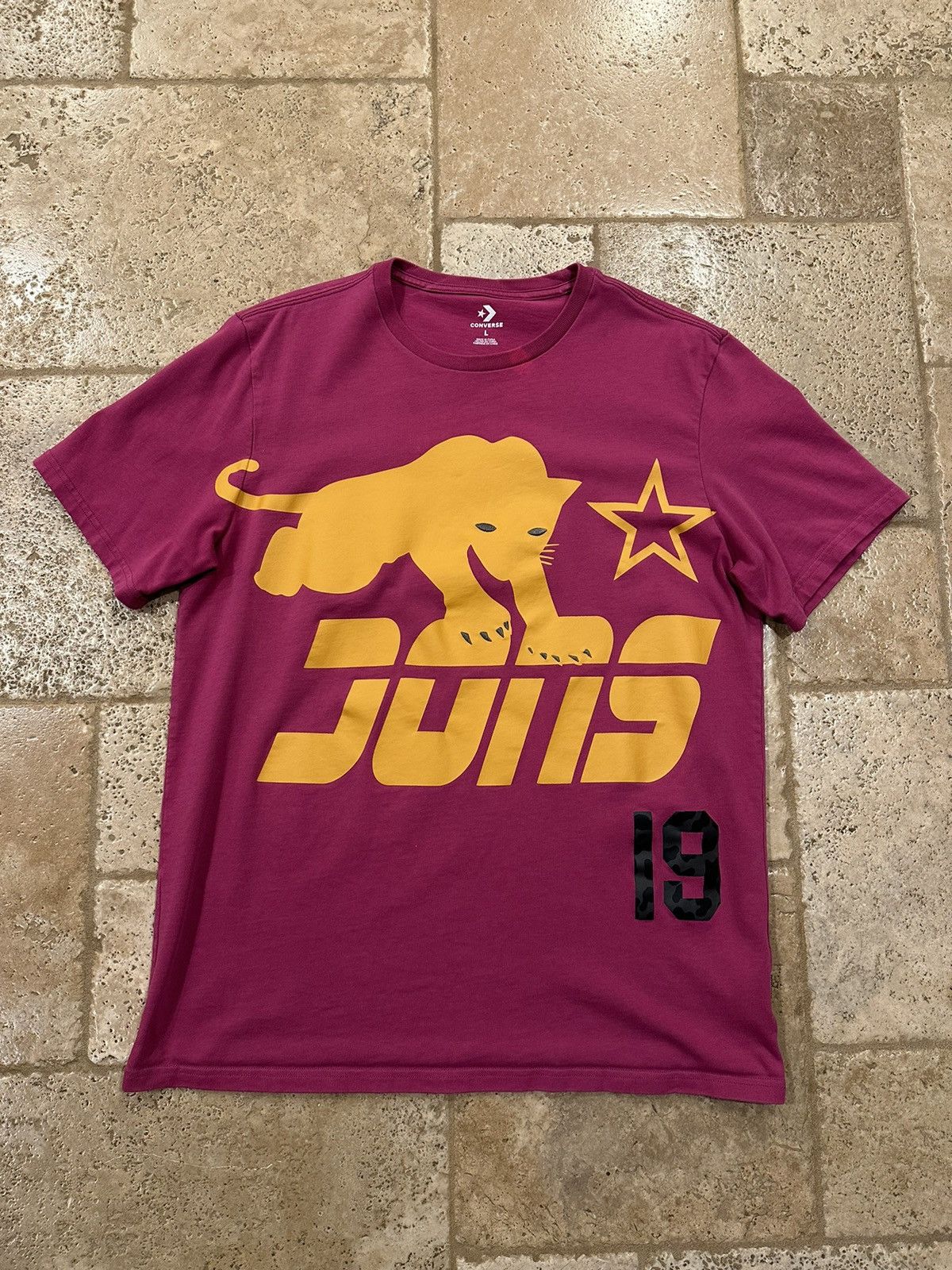 Converse × Just Don Just Don x Converse Pink 19 Leopard T-Shirt Size US L / EU 52-54 / 3 - 3 Thumbnail