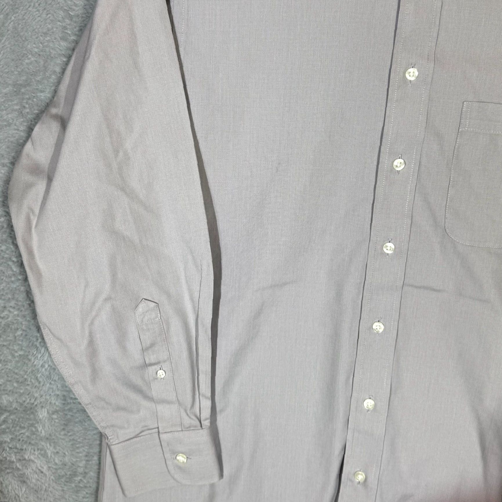 Vintage VINTAGE Gold Label Shirt Mens 16 33 Gray Fitted Dress Shirt 100 Percent Cotton Career Size 42R - 3 Thumbnail
