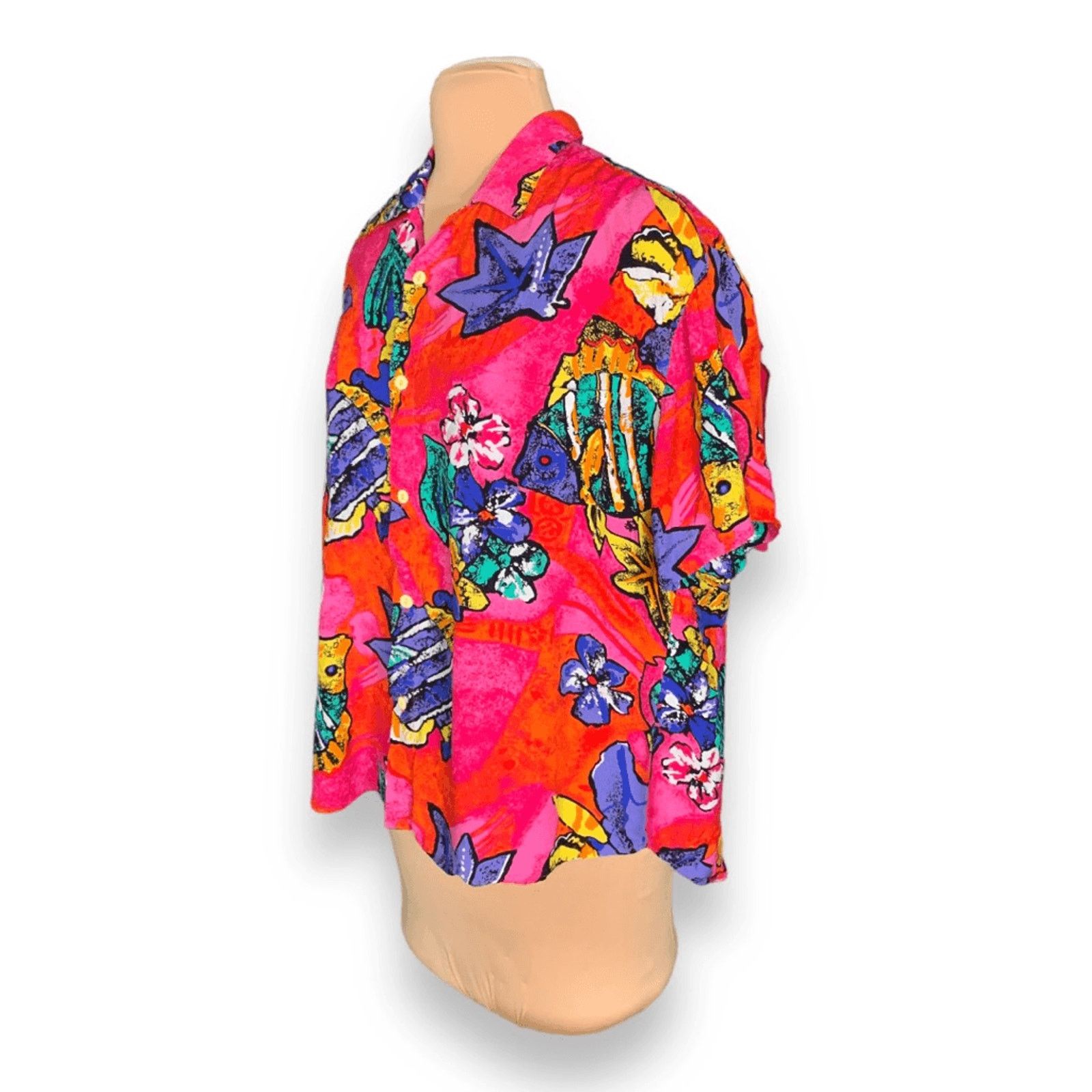 Hilo Hattie × Vintage Vintage Hilo Hattie Hawaiian Shirt Bright Tropical Fish Size US XL / EU 56 / 4 - 6 Thumbnail