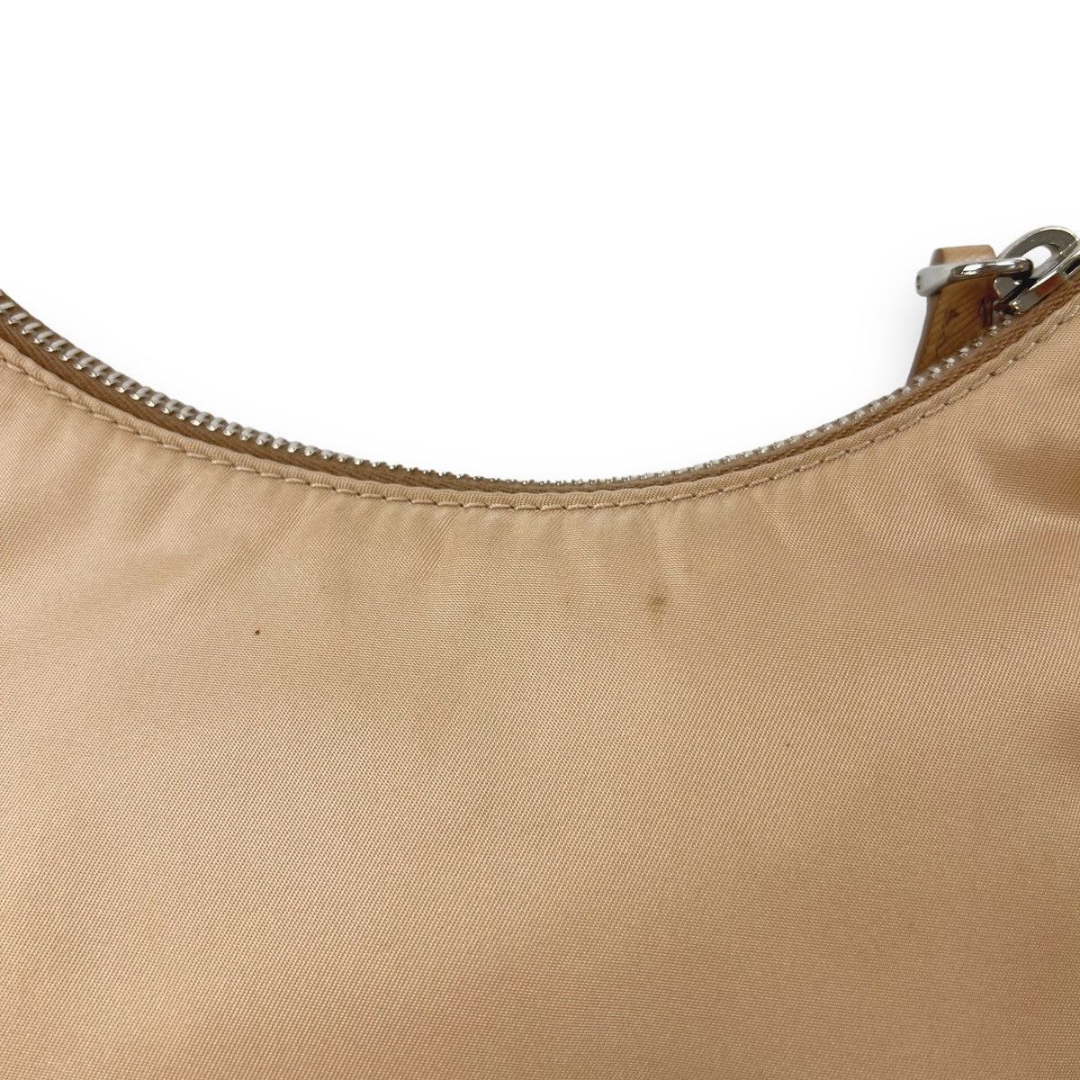 Prada Prada Hobo Re-Edition 2005 Nylon Crossbody Bag Desert Beige Size ONE SIZE - 6 Thumbnail