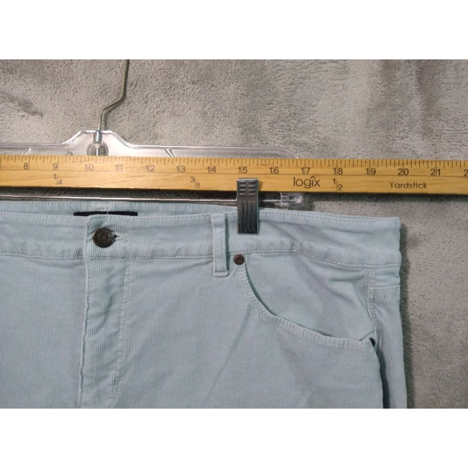 Talbots Talbots Women's Plus Size 18W Blue Corduroy Straight Leg Pants High Rise Stretch Chino Size 40" / US 18 - 3 Thumbnail