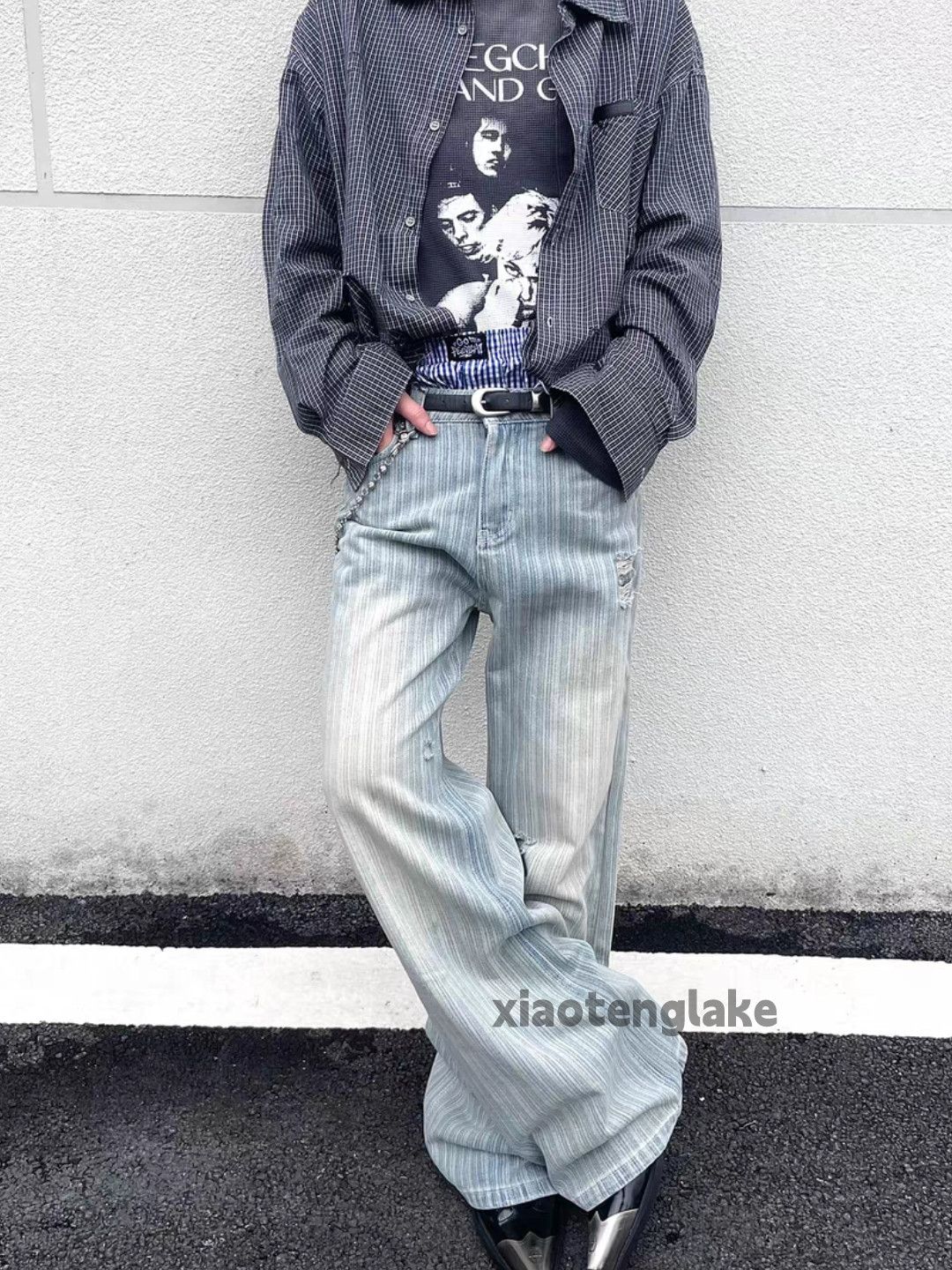 Japanese Brand Outdoor utility punk yuppie grunge ripped work jeans Size US 30 / EU 46 - 9 Thumbnail