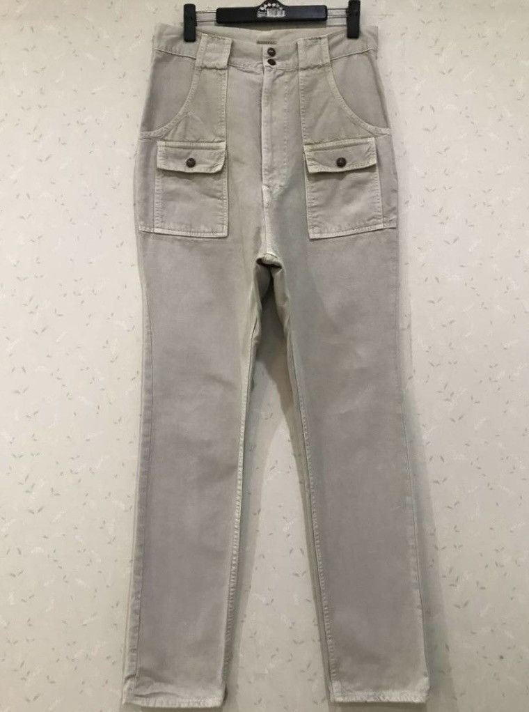 image of Kapital Cinch Back Duck Canvas Pants Beige, Men's (Size 32)