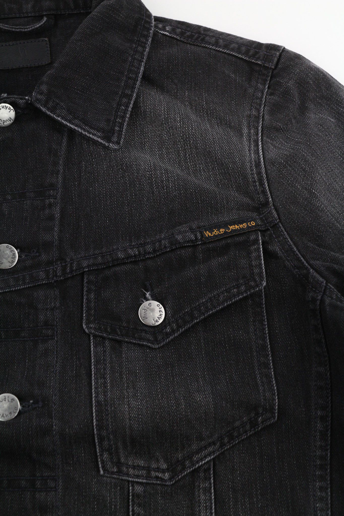 Nudie Jeans BILLY XS Black Lotus Organic Polo Washed Jacket 81964 Size US XS / EU 42 / 0 - 6 Thumbnail