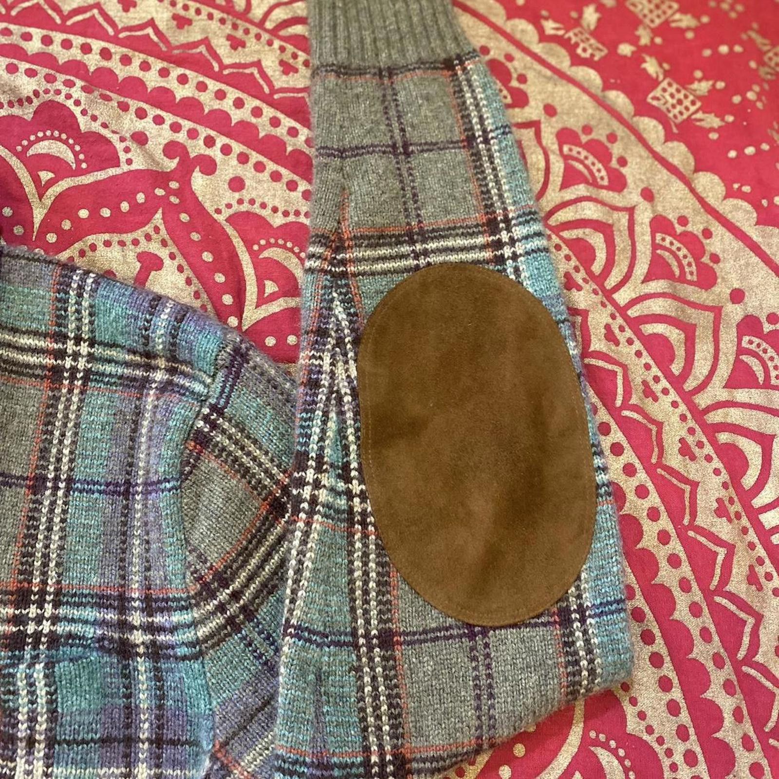 Polo Ralph Lauren Rare Grail polo Ralph Lauren plaid shawl-neck knit cashmere Size US M / EU 48-50 / 2 - 4 Thumbnail