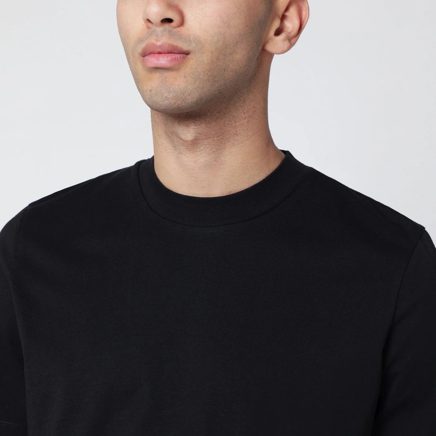 Jil Sander o1d2blof0526 Cotton Short Sleeve T-Shirt in Black Size US S / EU 44-46 / 1 - 3 Thumbnail