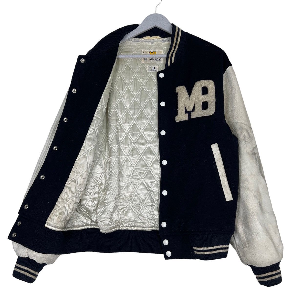 Japanese Brand 🔥 VINTAGE MAC BETH VARSITY BOMBER JACKET Size US L / EU 52-54 / 3 - 7 Thumbnail