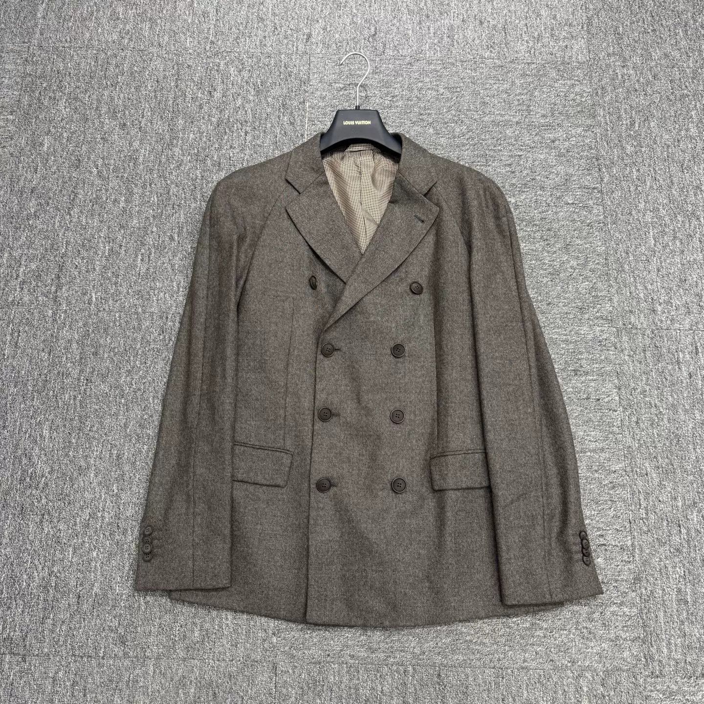 Giorgio Armani Giorgio Armani Double-Breasted Wool Coat Size US M / EU 48-50 / 2 - 1 Thumbnail