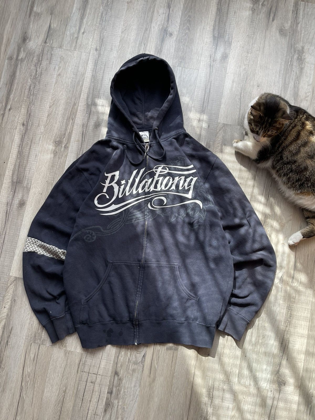 Billabong Billabong 90s Y2K Vintage Big Logo Zip Sweatshirt Hoodie Size US XL / EU 56 / 4 - 2 Thumbnail