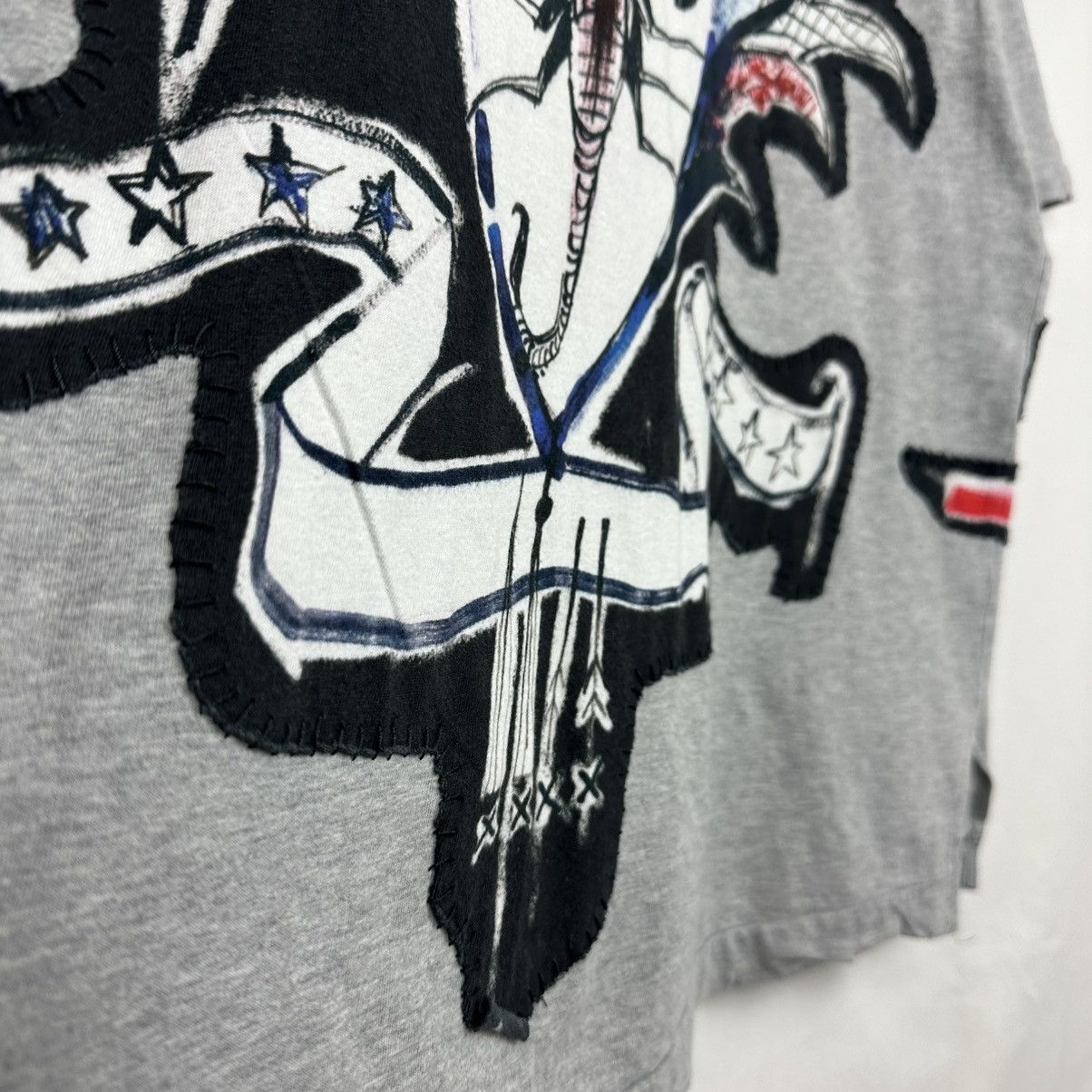 Balmain SS11 Balmain Christophe Decarnin Asymmetric Print Tee Size S / US 4 / IT 40 - 12 Thumbnail