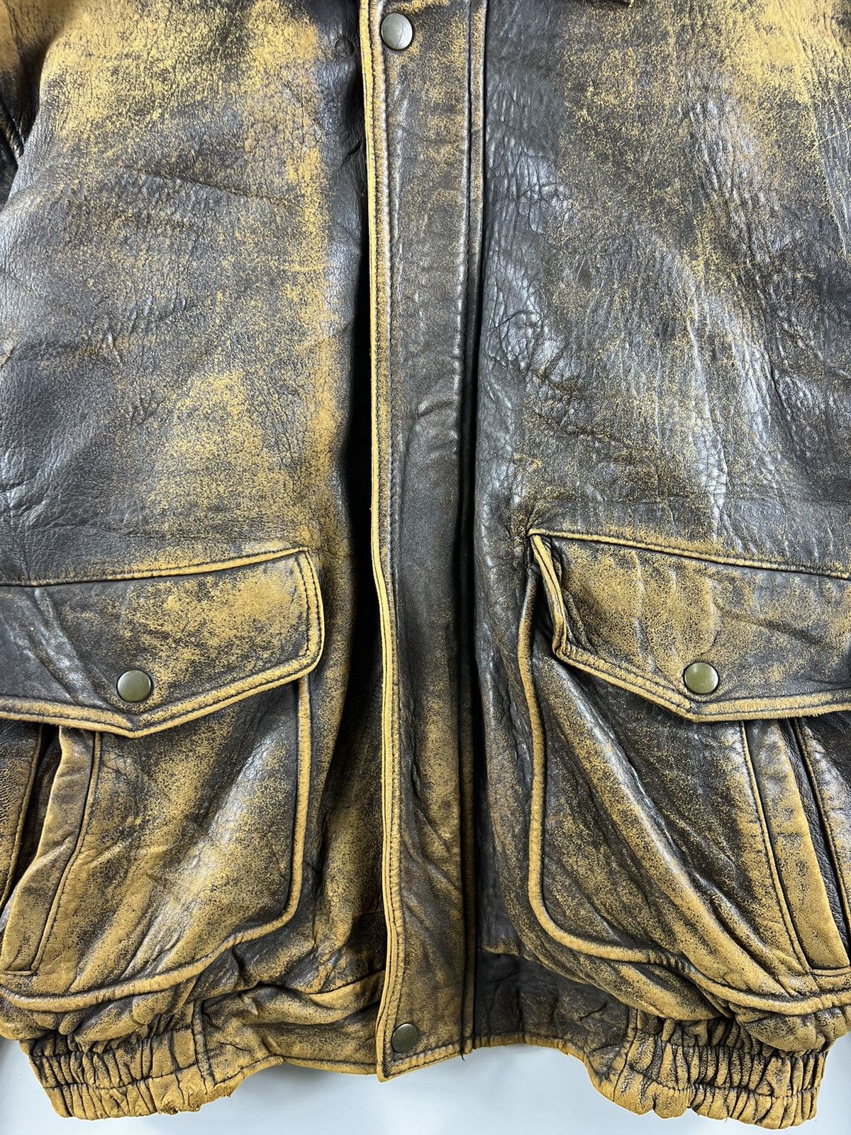 Leather 🔥 FLIGHT JACKET USA TYPE A-2 FLYER LEATHER - L Size US M / EU 48-50 / 2 - 4 Thumbnail