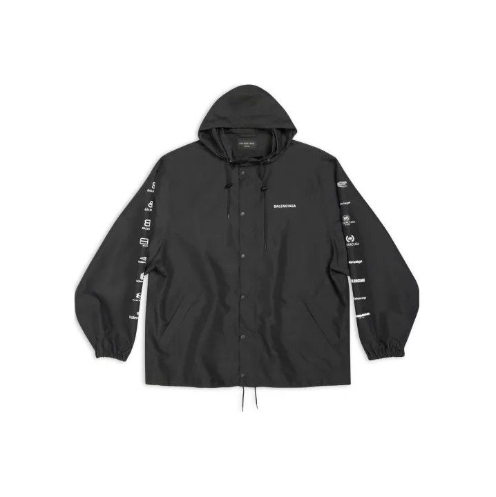 Balenciaga SS23 Logo Print Hooded Jacket