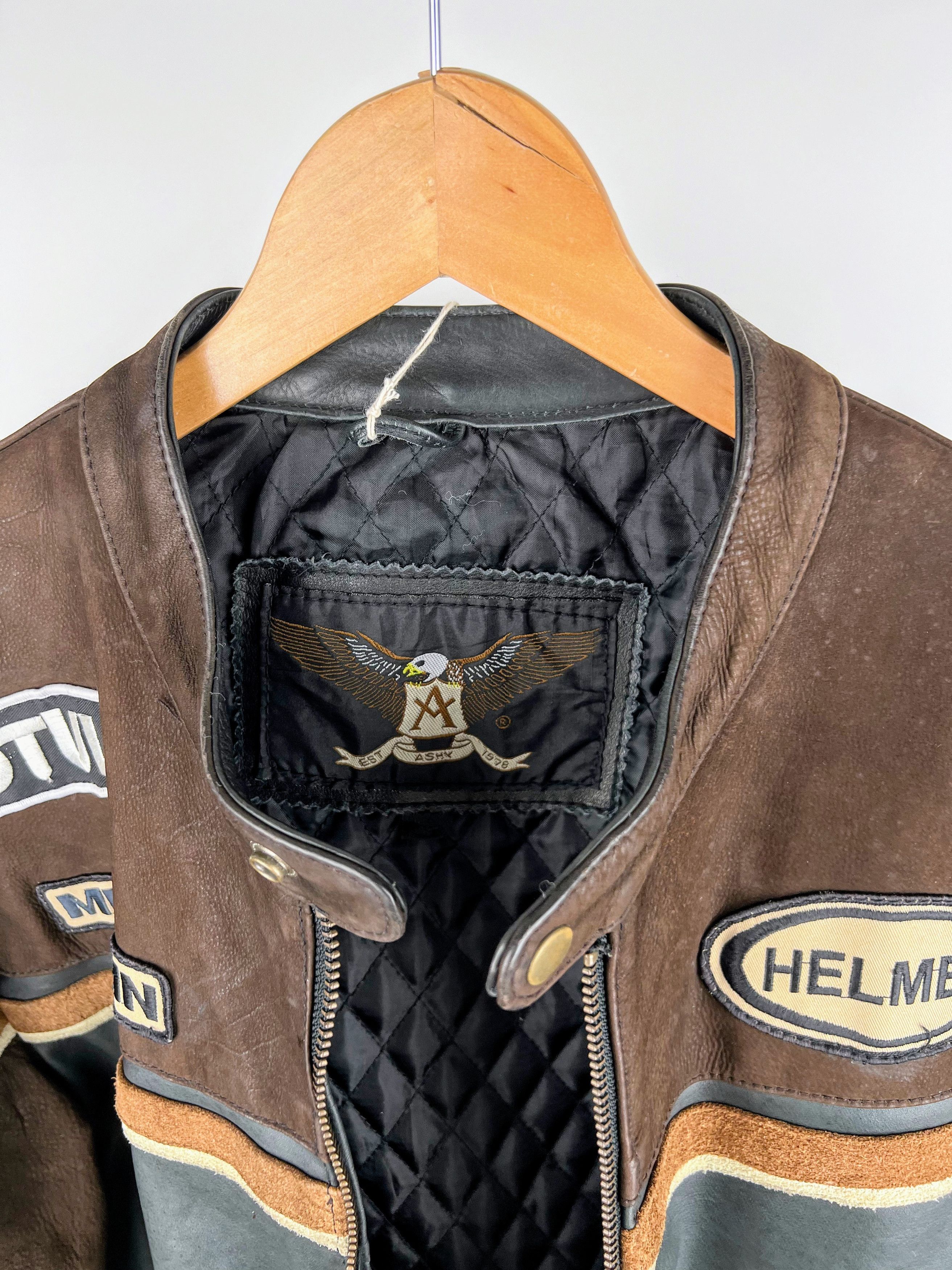Other 🔥🔥 RARE LUCKY STRIKE LEATHER JACKET RETRO STREETWEAR Size US L / EU 52-54 / 3 - 5 Thumbnail