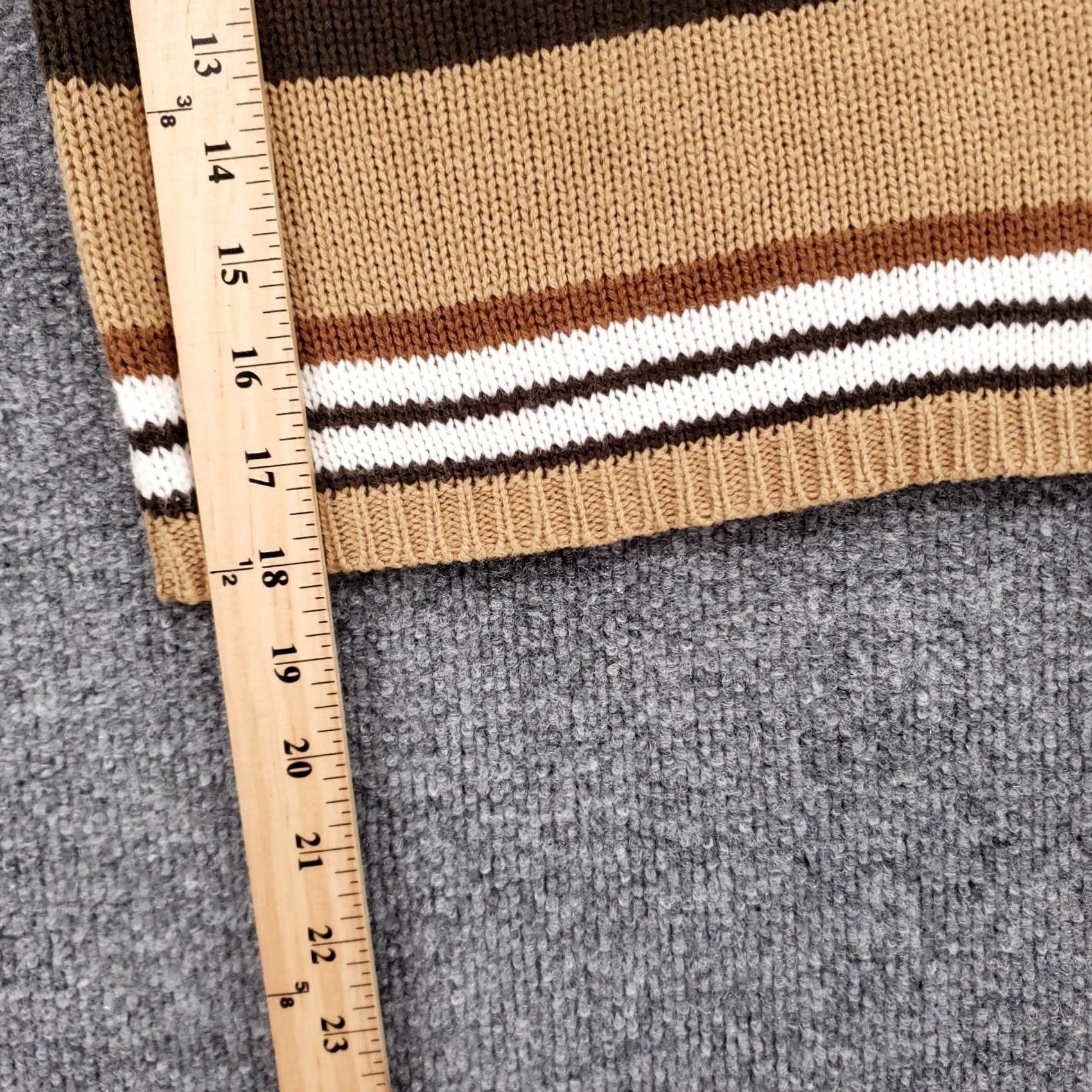 Vintage Earthbound Cropped Womens L Brown Tank Striped Sleeveless Knit Acrylic Size L / US 10 / IT 46 - 7 Thumbnail