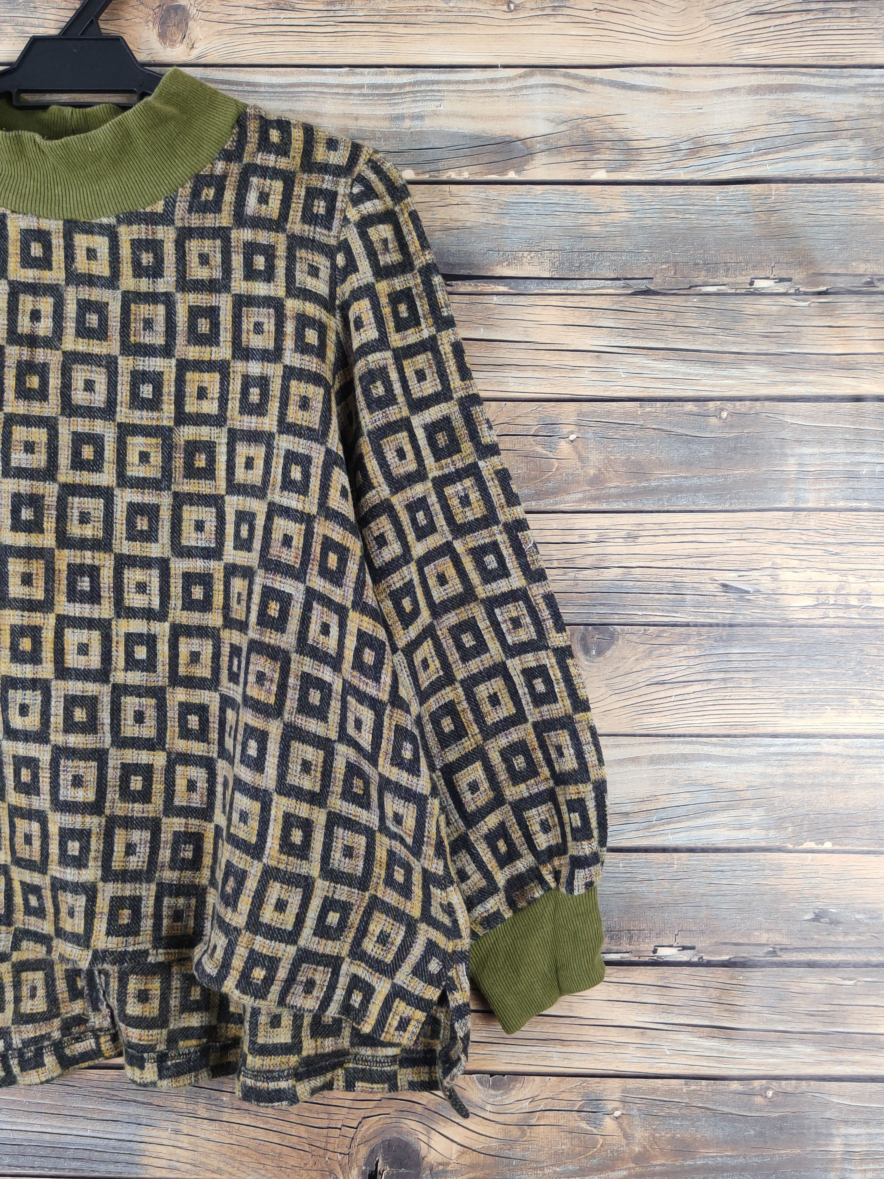 Homespun Knitwear × Japanese Brand × Vintage Japanese Brand Olive Knitwear Blouses #W1539 Size M / US 6-8 / IT 42-44 - 5 Thumbnail