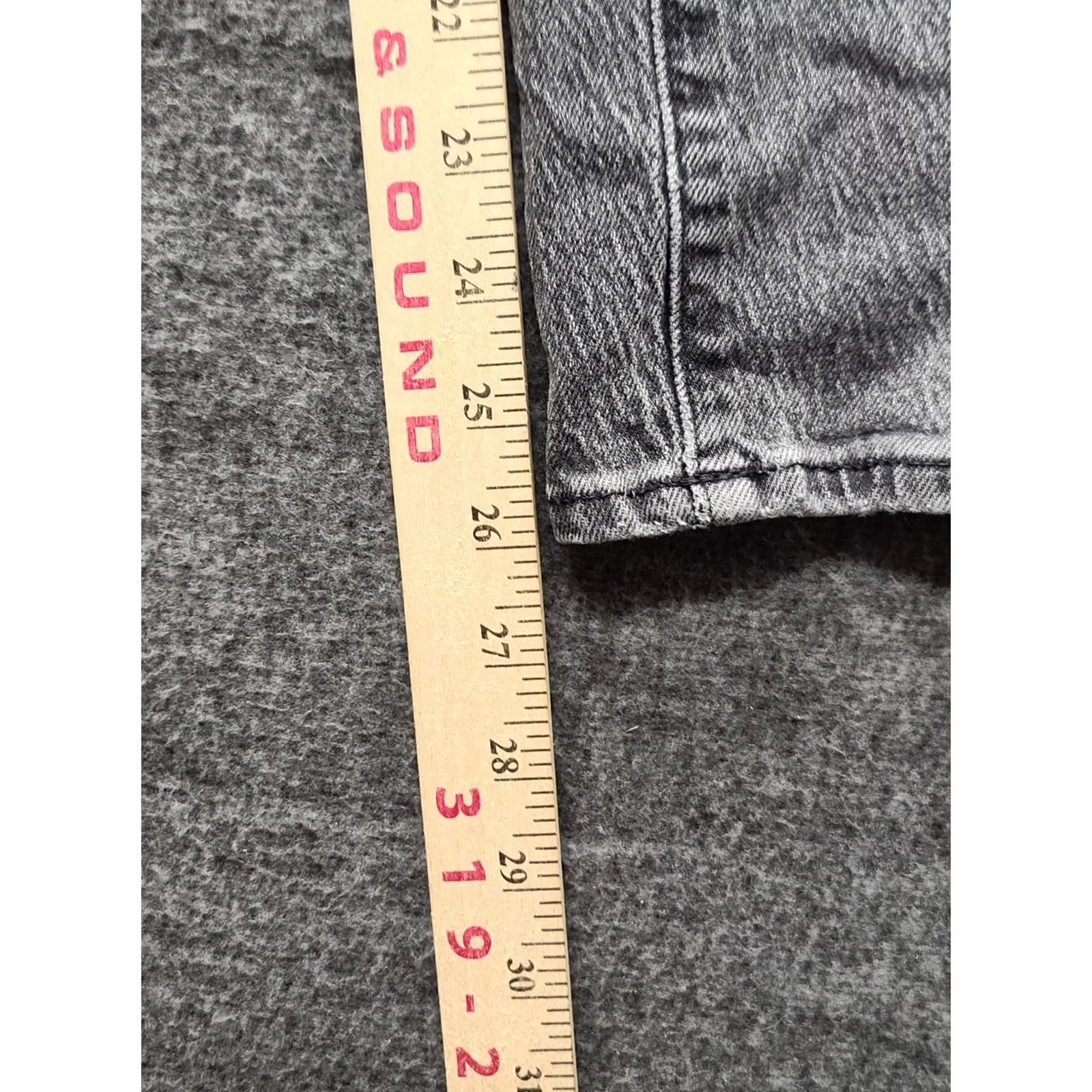 Madewell Madewell Jeans Womens 30x26 Regular Fit Tapered Leg Stretch Denim 5-Pocket Zipper Button Black Vintage: No Size 30" / US 8 / IT 44 - 6 Thumbnail