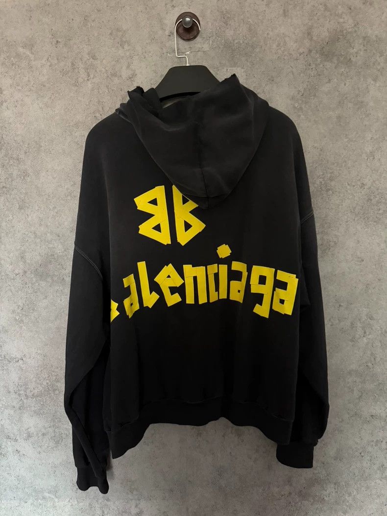 Balenciaga Balenciaga Tape Logo Zip-Up Hooded Sweatshirt Jacket Size US S / EU 44-46 / 1 - 6 Thumbnail