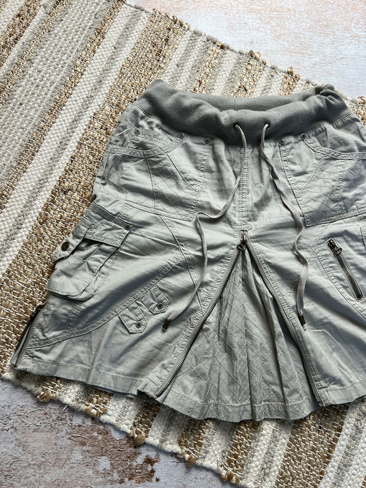 If Six Was Nine × Japanese Brand Vintage Japanese front and back zippers cargo skirt Size 28" / US 6 / IT 42 - 2 Thumbnail