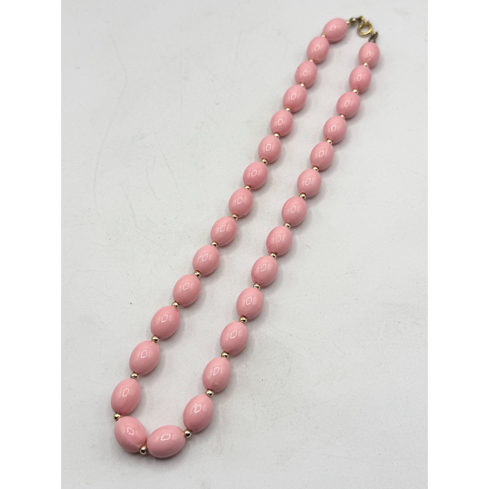 Vintage Vintage pink gold round beaded collar necklace Size ONE SIZE - 3 Thumbnail