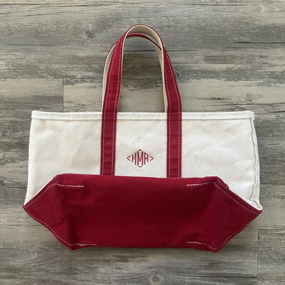 L.L. Bean Vintage L.L. Bean Boat And Tote Red Canvas Tote Bag Size ONE SIZE - 2 Thumbnail